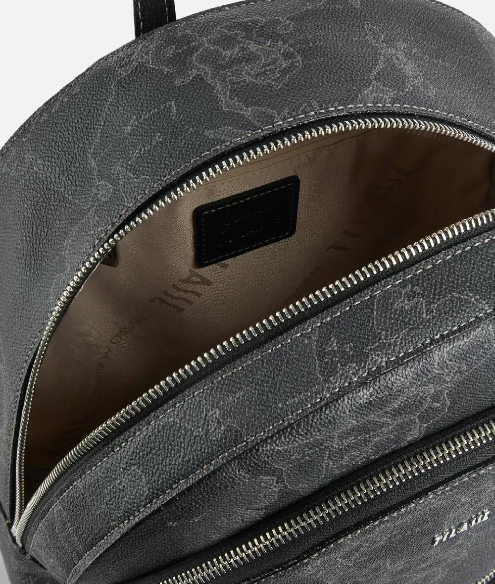 Alviero martini 1a classe Zaino tre tasche in tessuto stampa Geo Night Nero Sottocosto