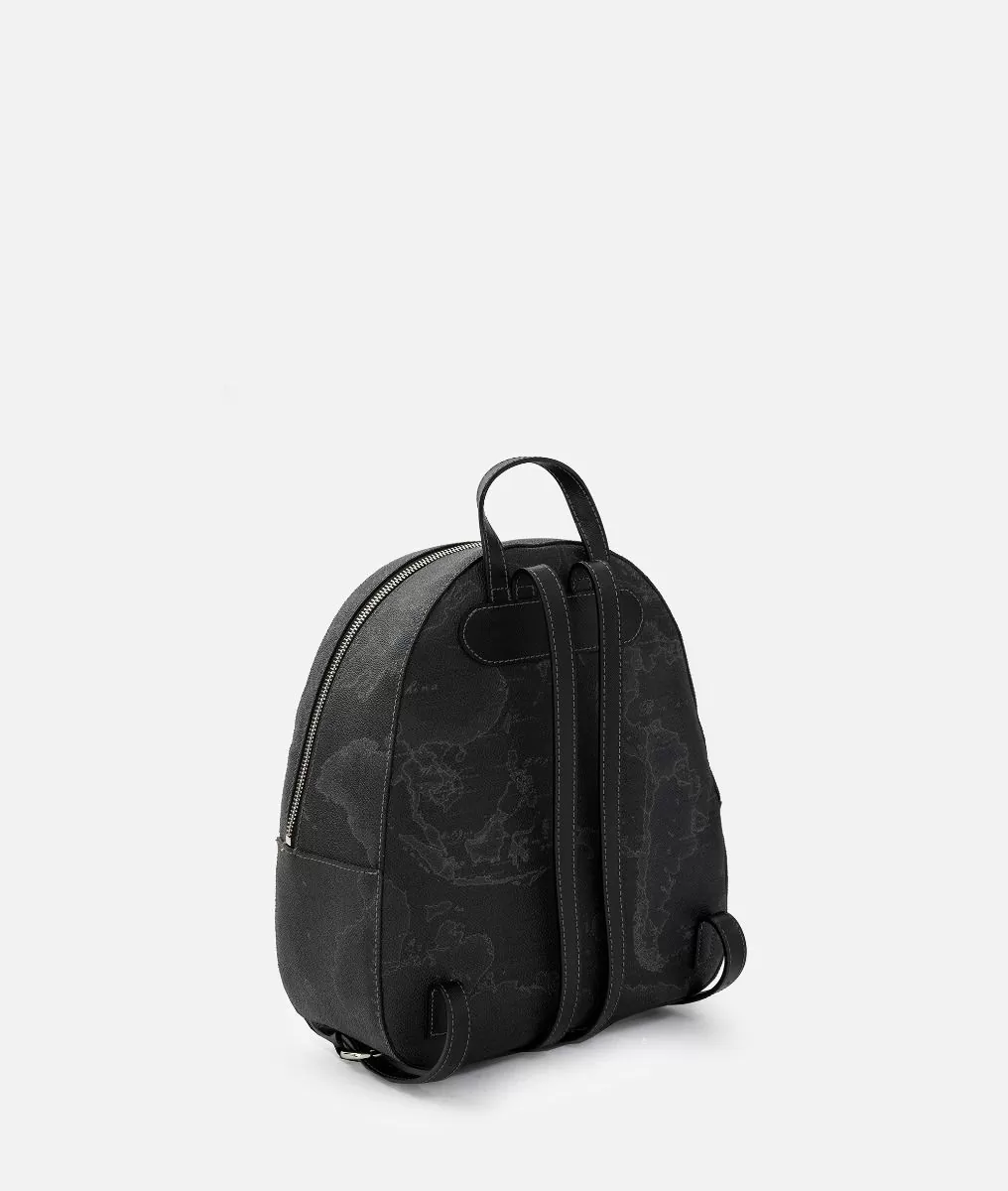 Alviero martini 1a classe Geo Black zaino con inserti frontali in pelle Offerta