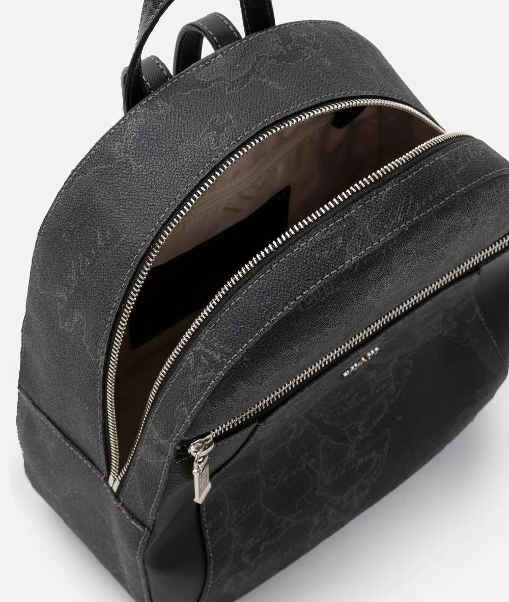 Alviero martini 1a classe Geo Black zaino con inserti frontali in pelle Offerta