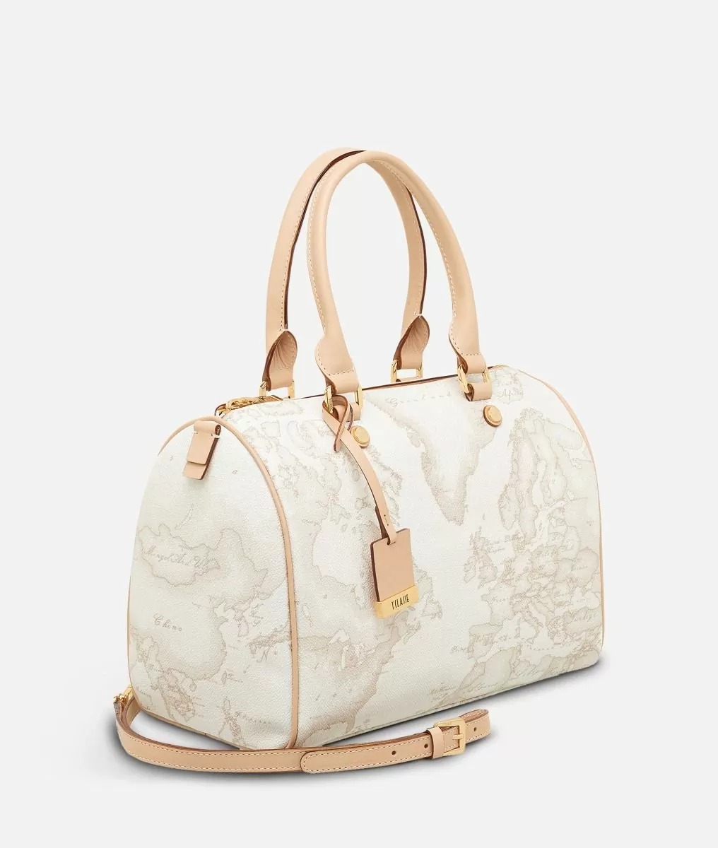 Alviero martini 1a classe Geo White Borsa media a bauletto Italy