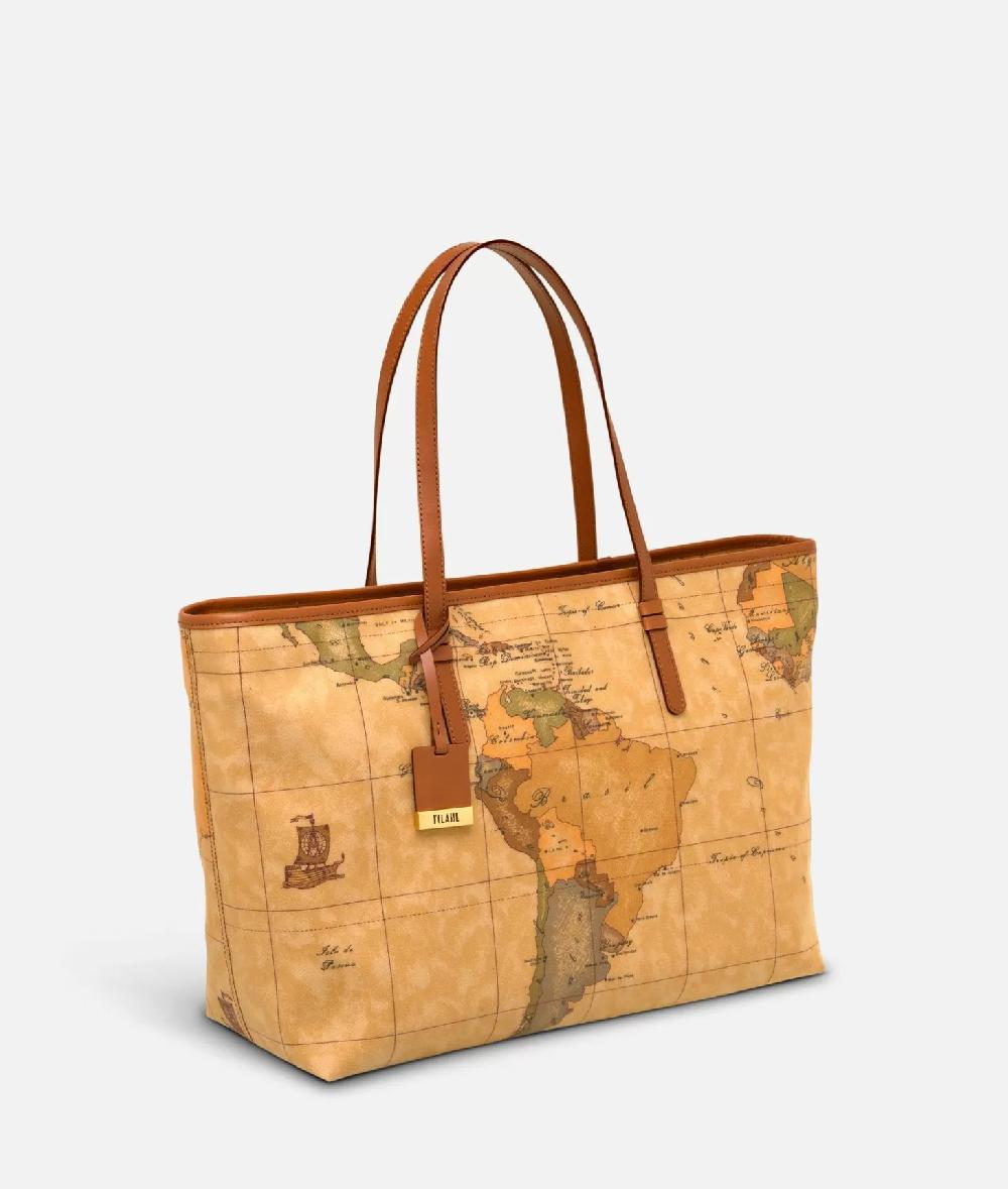 Alviero martini 1a classe Geo Classic Borsa shopping maxi con zip Pezzi Unici