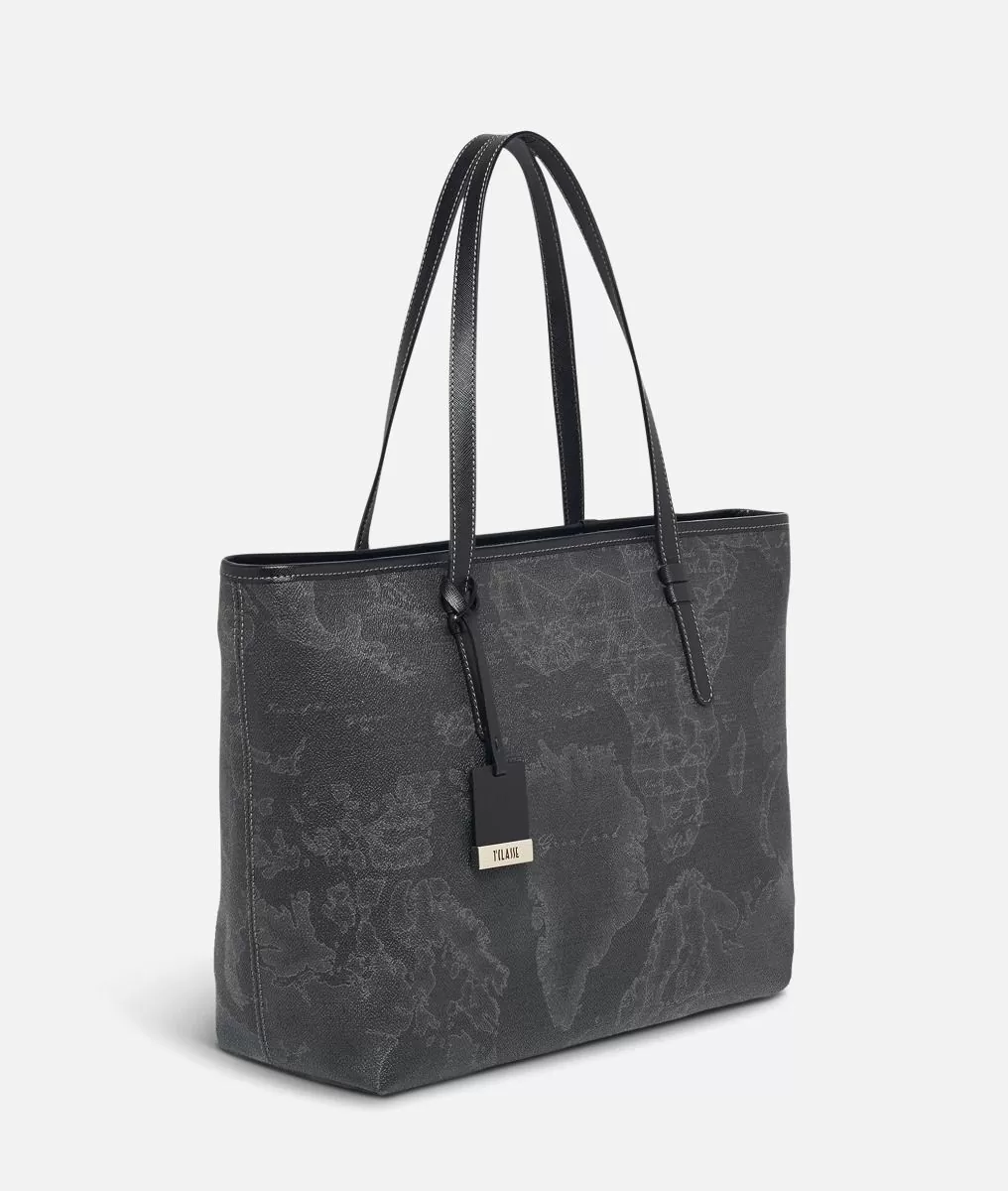 Alviero martini 1a classe Geo Black Borsa shopping grande Geo Dark Qualità Garantita