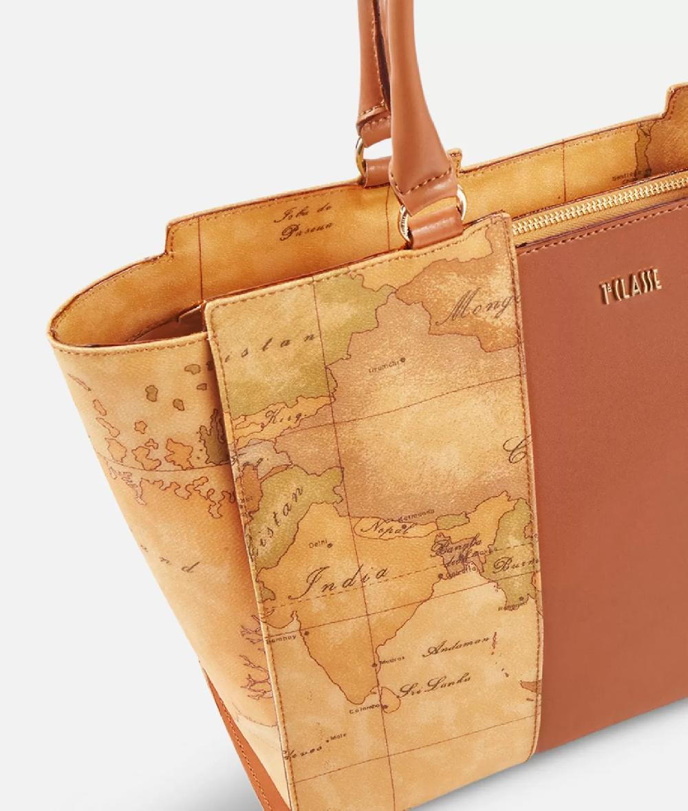Alviero martini 1a classe Geo Classic Borsa shopping con banda centrale Sostegno trimestrale