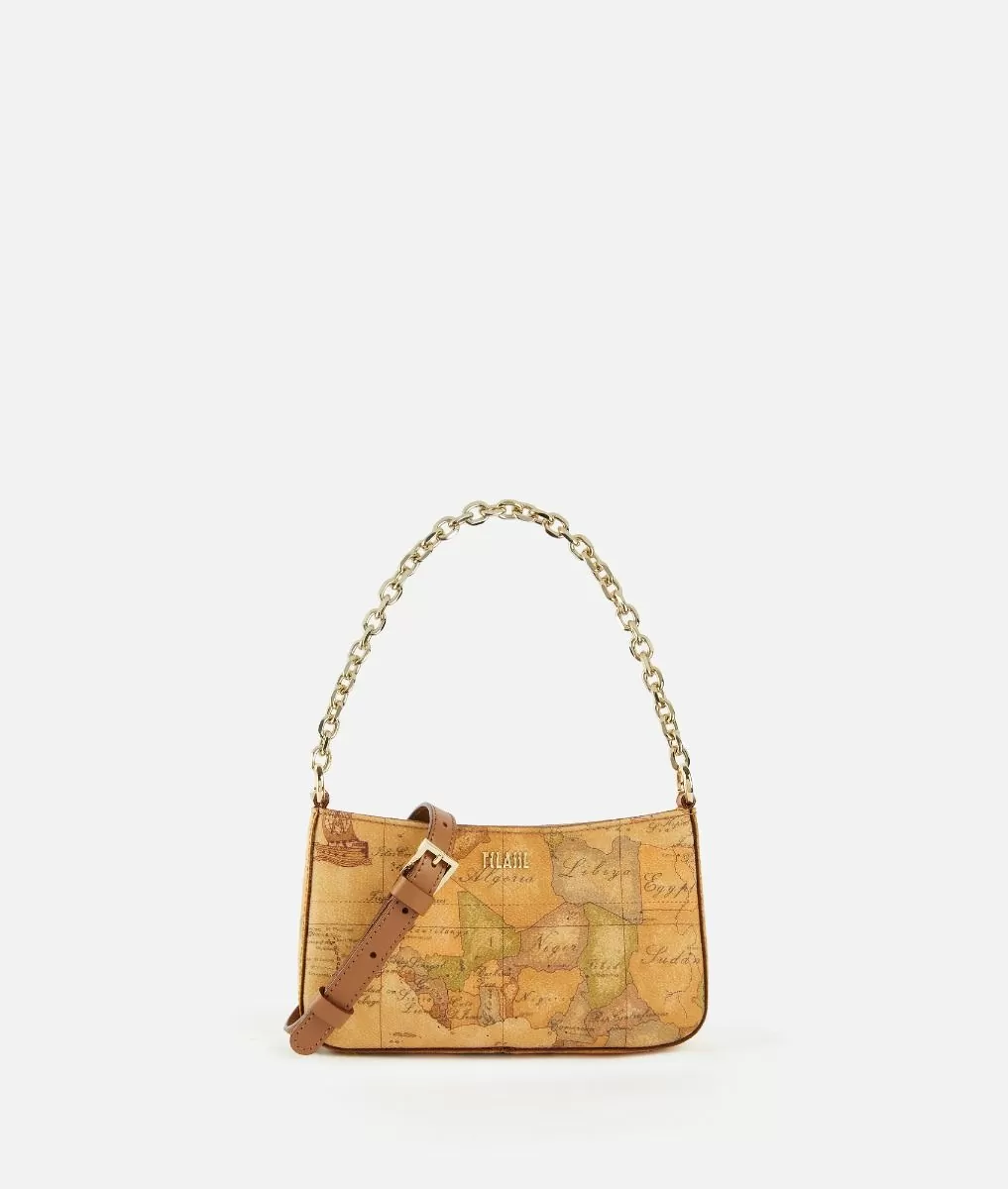 Alviero martini 1a classe Pochette con tracolla in tessuto Geo Classic Naturale