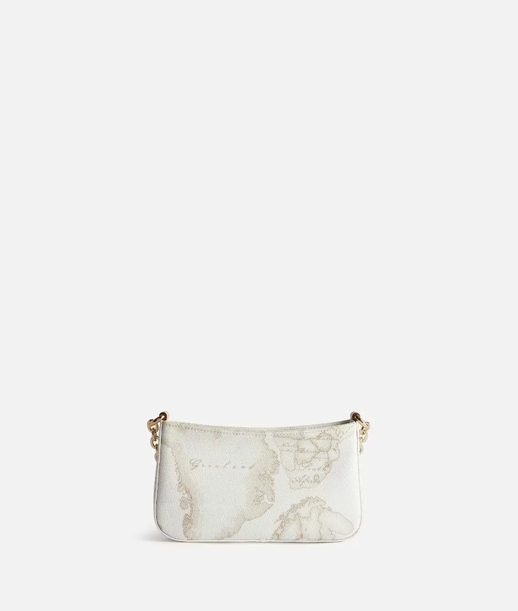 Alviero martini 1a classe Pochette con tracolla in tessuto Geo White Bianca 2025