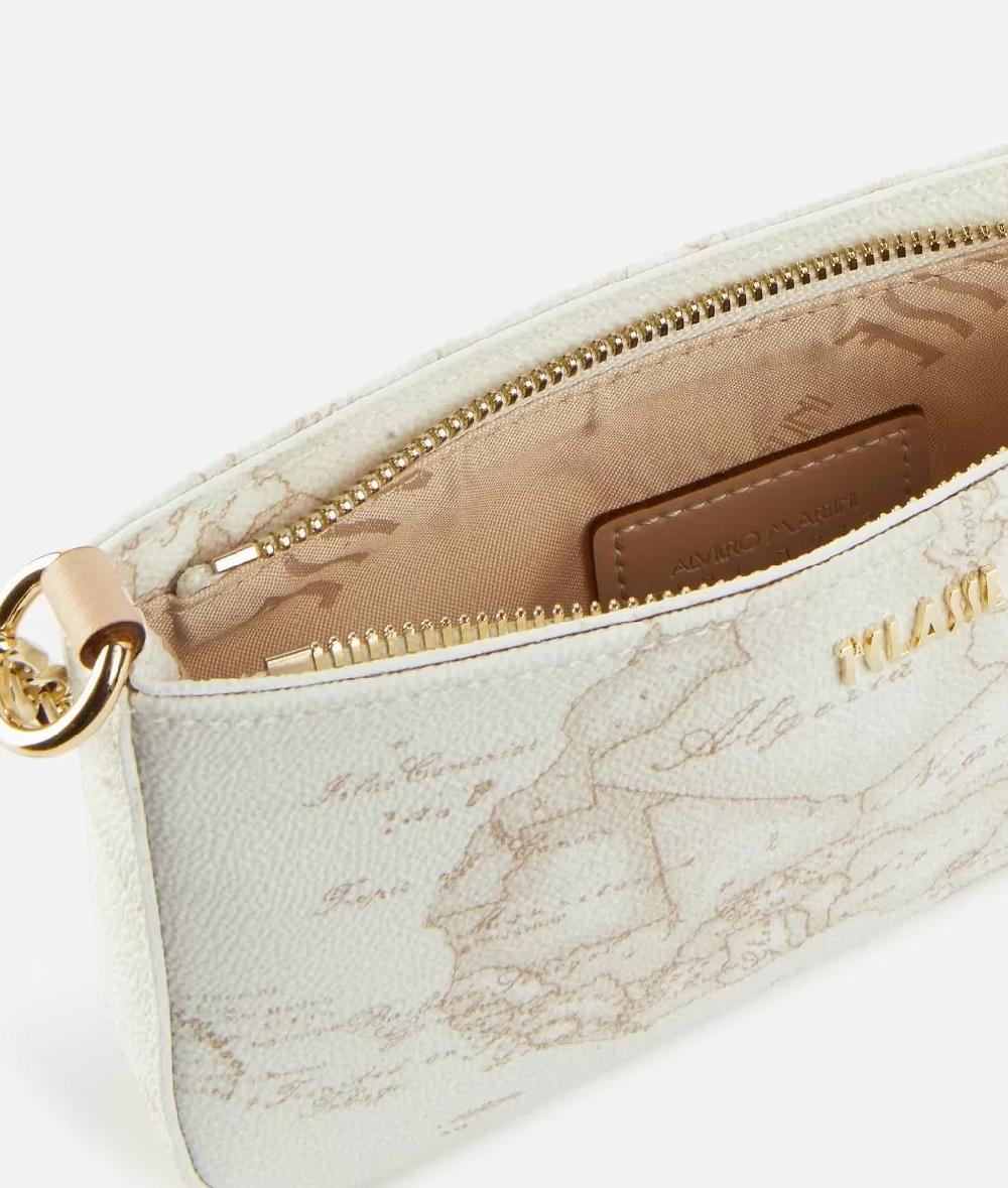 Alviero martini 1a classe Pochette con tracolla in tessuto Geo White Bianca 2025