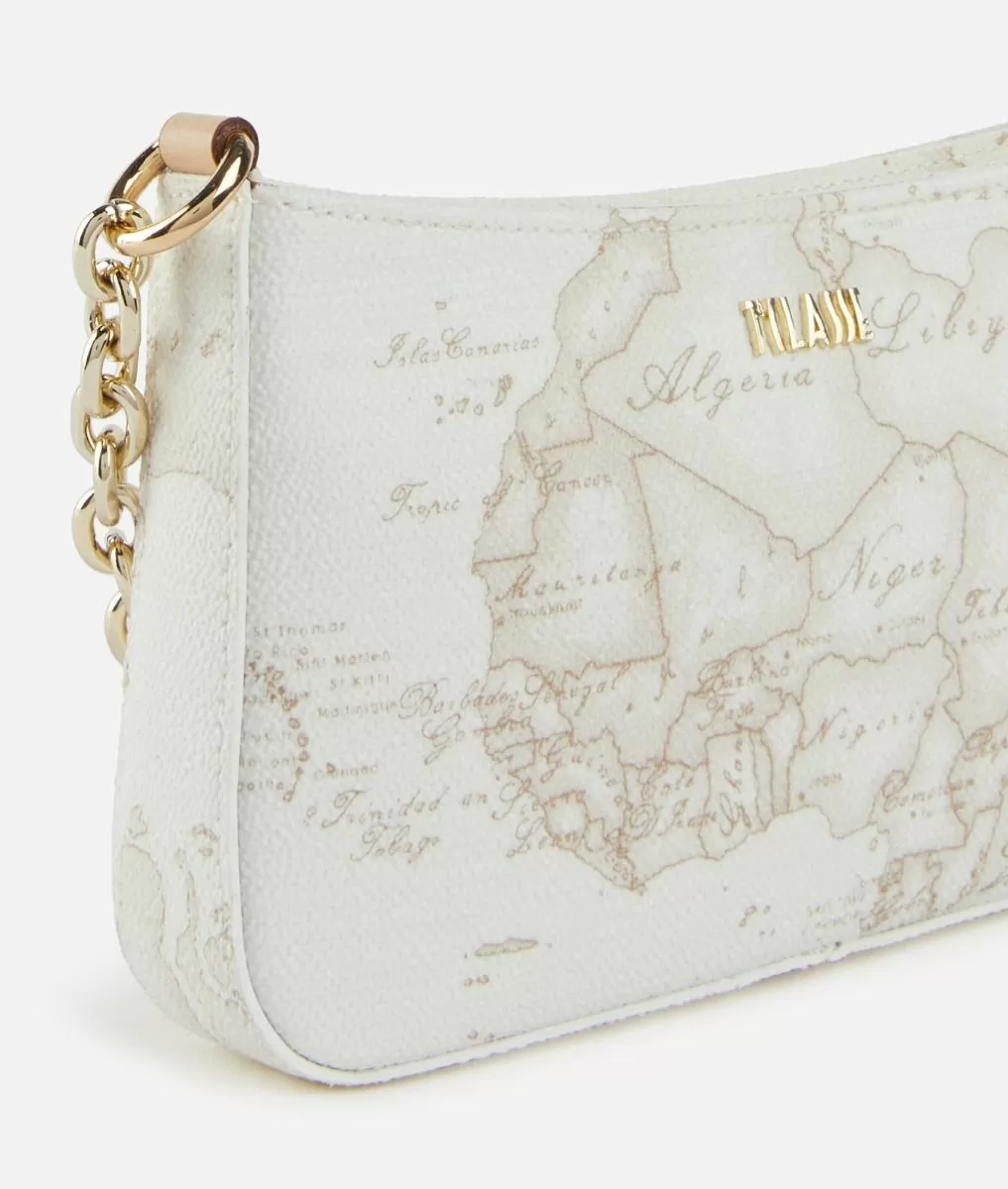 Alviero martini 1a classe Pochette con tracolla in tessuto Geo White Bianca 2025