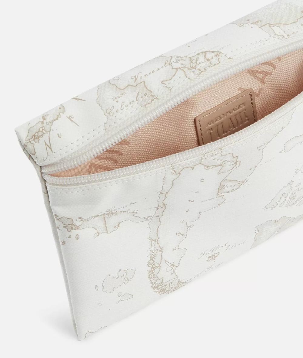 Alviero martini 1a classe Geo Soft White bustina grande rettangolare Vendite stagionali