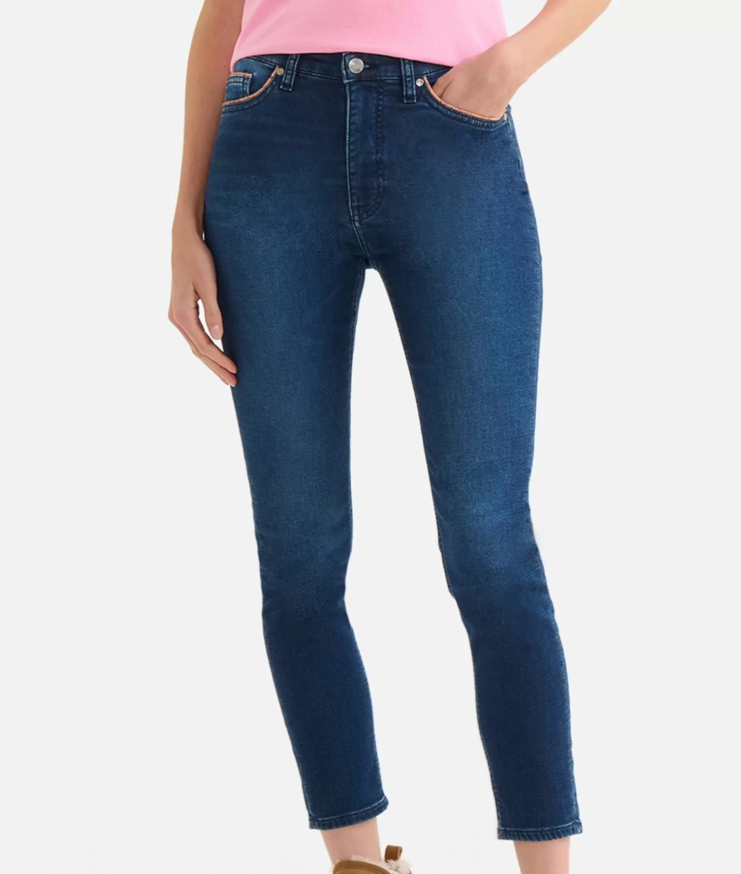 Alviero martini 1a classe Jeans slim in denim felpa a vita alta Blu Stone Online