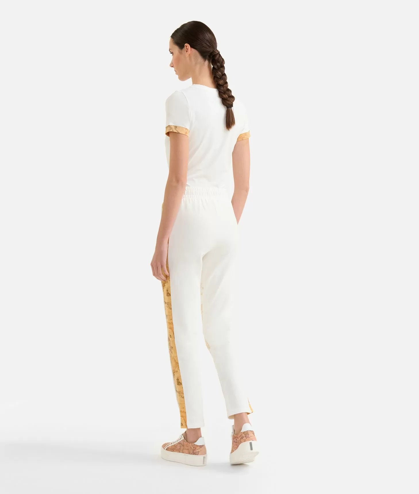Alviero martini 1a classe Pantaloni in felpa garzata stretch Geo Mix Saldi