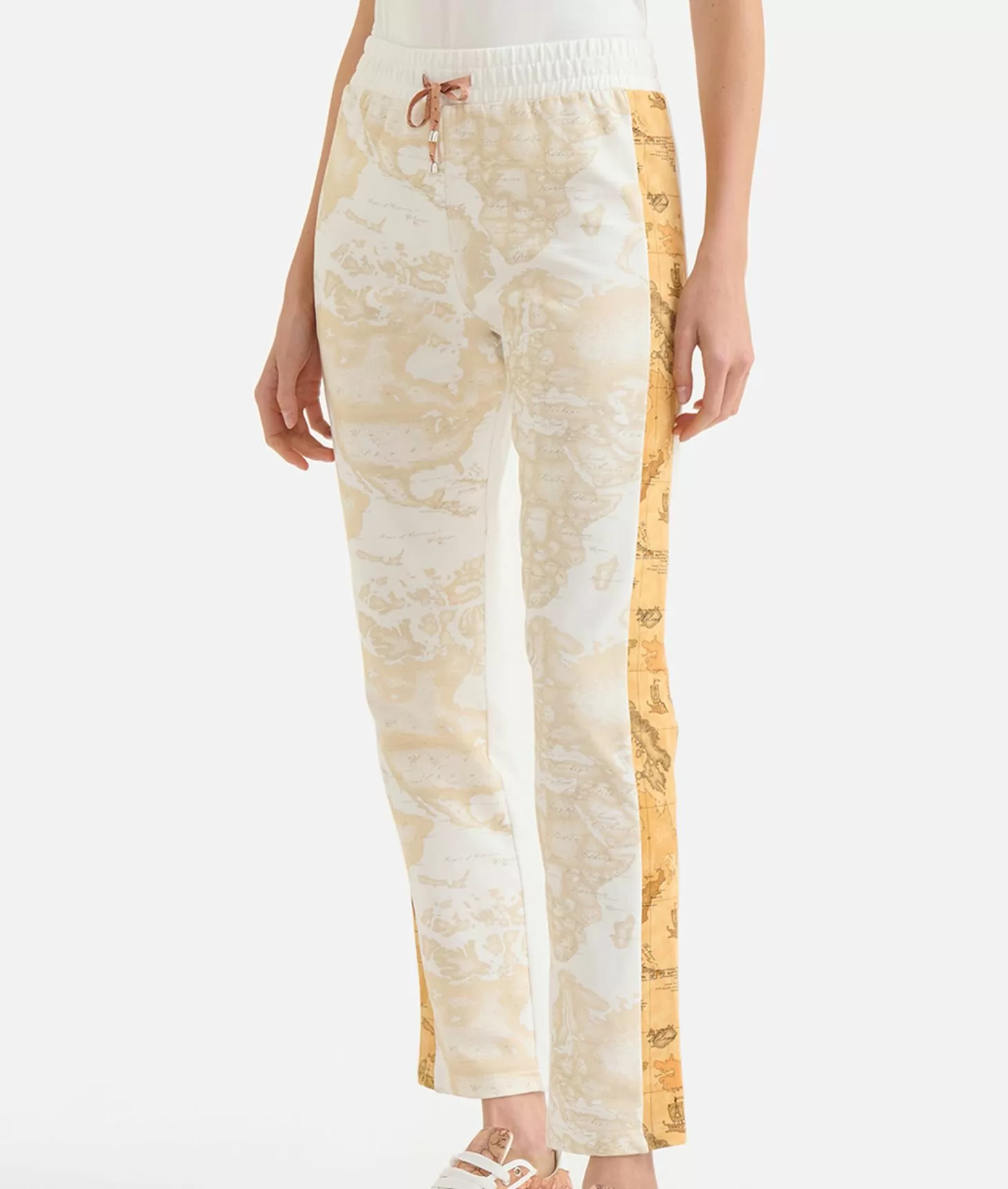 Alviero martini 1a classe Pantaloni in felpa garzata stretch Geo Mix Saldi