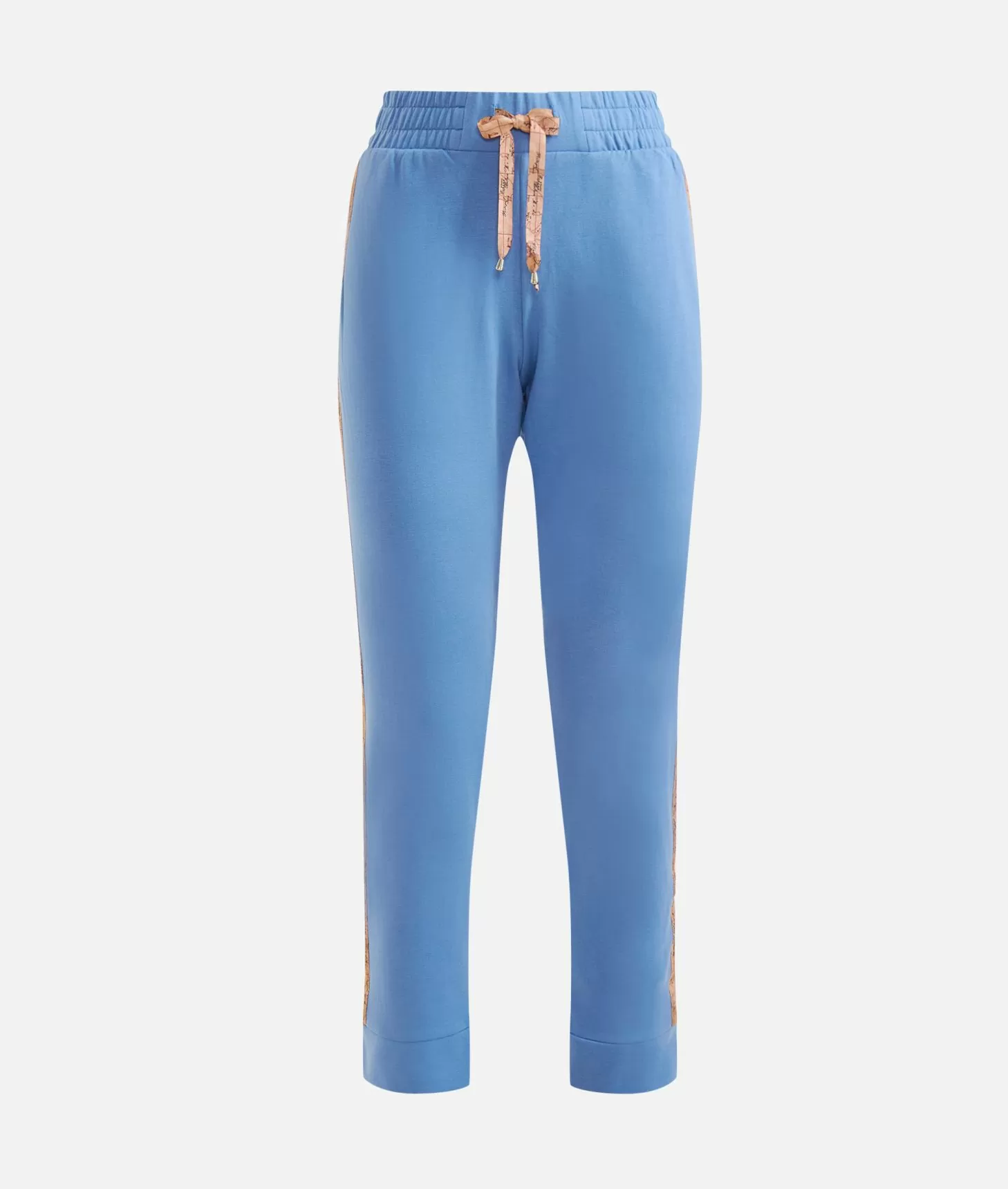 Alviero martini 1a classe Pantaloni in felpa garzata stretch con profili Geo Classic Denim Vendita Economica