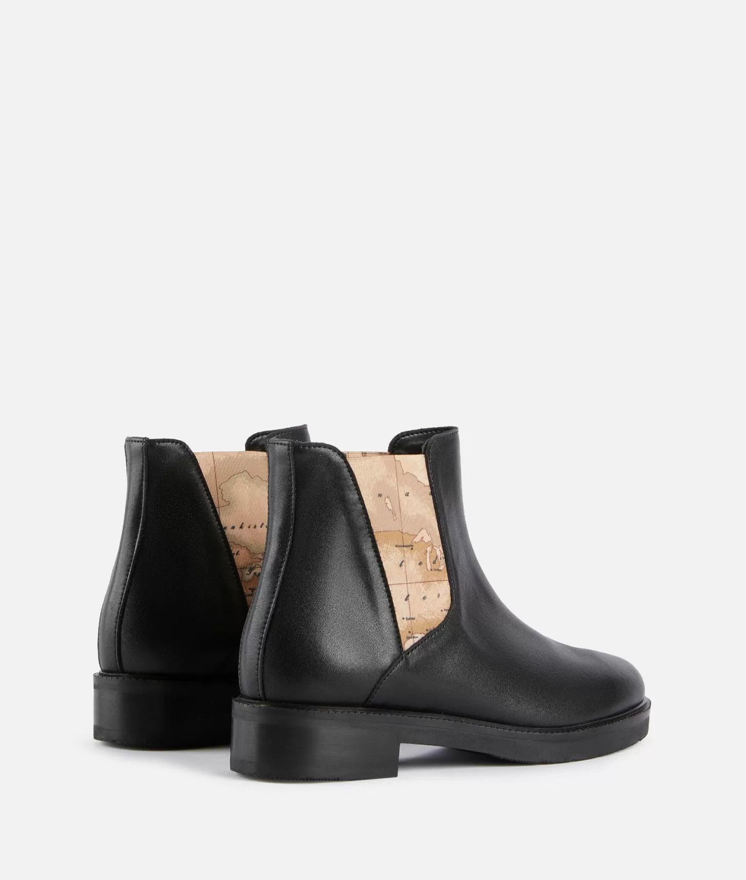 Alviero martini 1a classe Stivaletti beatles in pelle liscia con elastico Geo Classic Neri Grande vendita