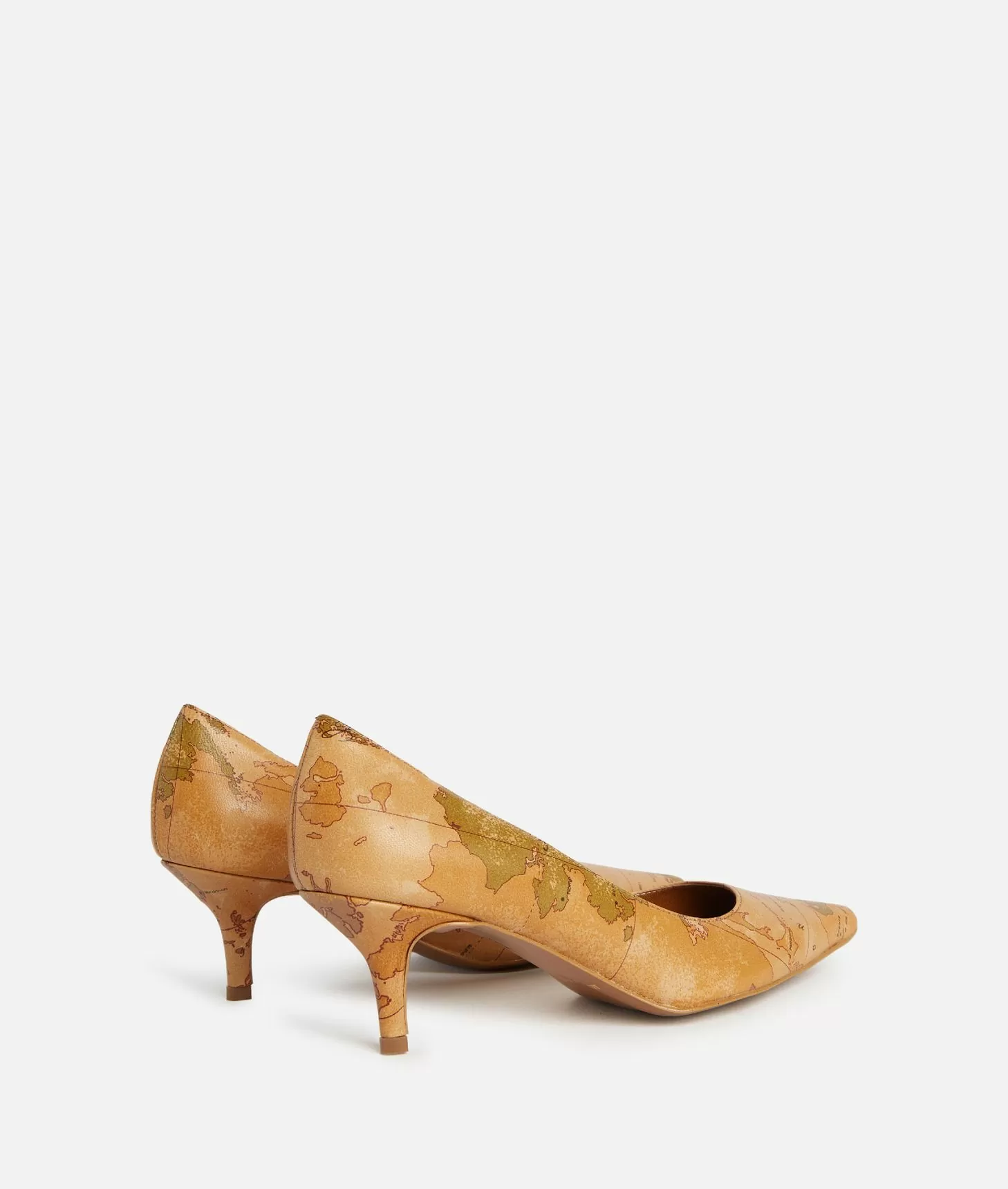 Alviero martini 1a classe Décolleté in nappa con tacco basso stampa Geo Classic Offerta esclusiva