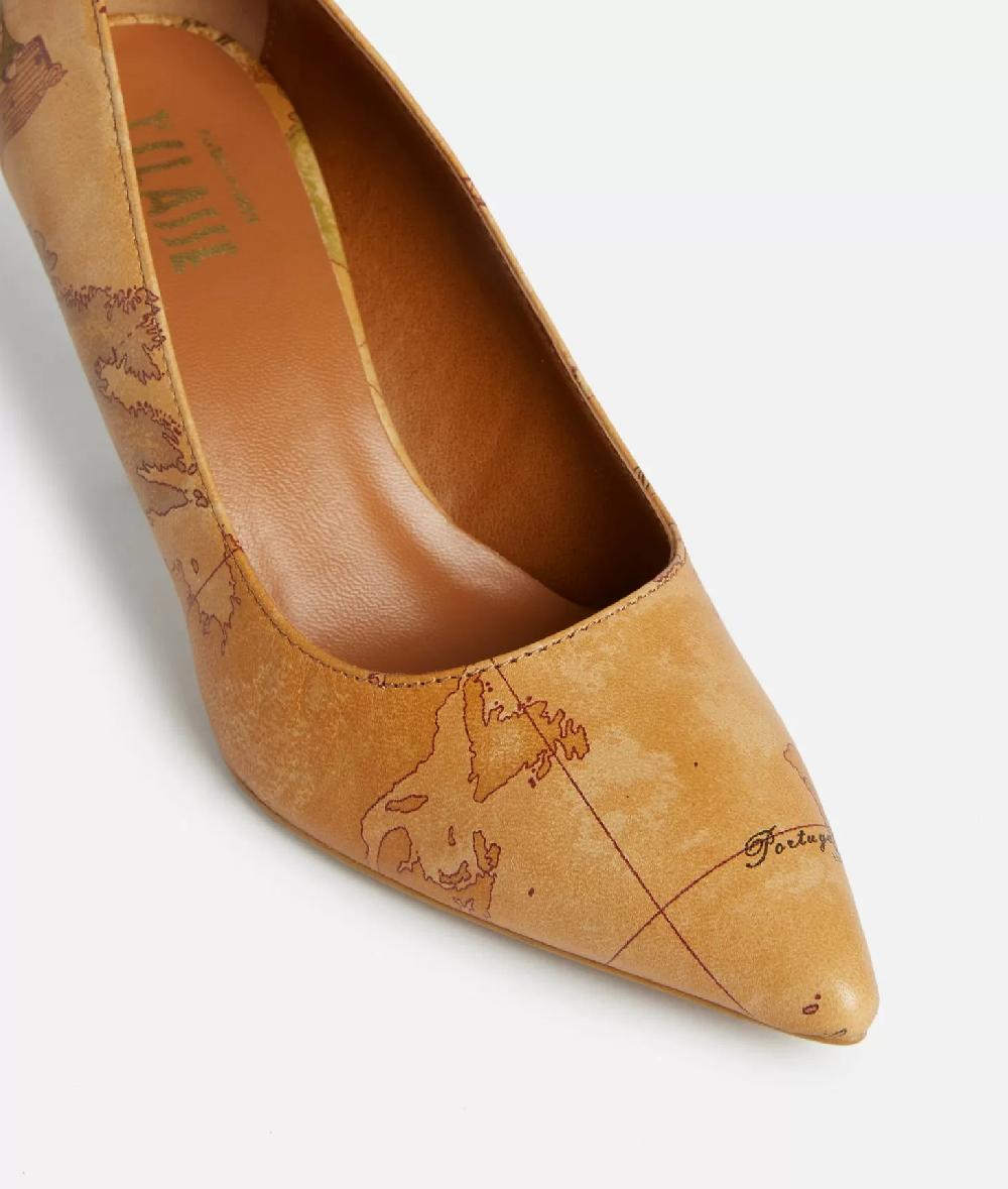 Alviero martini 1a classe Décolleté in nappa con tacco medio stampa Geo Classic Vendite stagionali