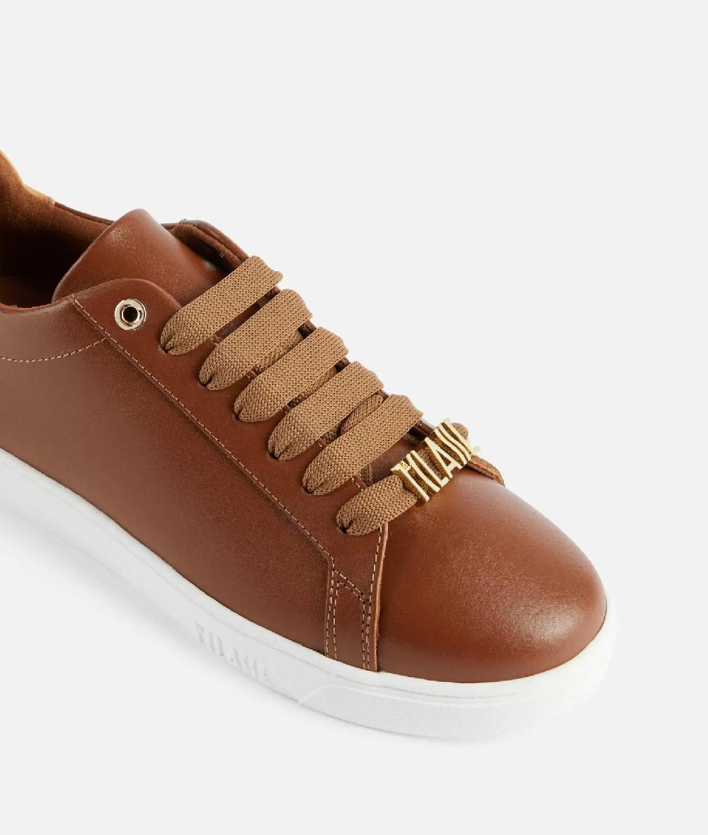 Alviero martini 1a classe Sneakers in pelle liscia con passalaccio 1ᴬ Classe Castagna Offerta Pasqua