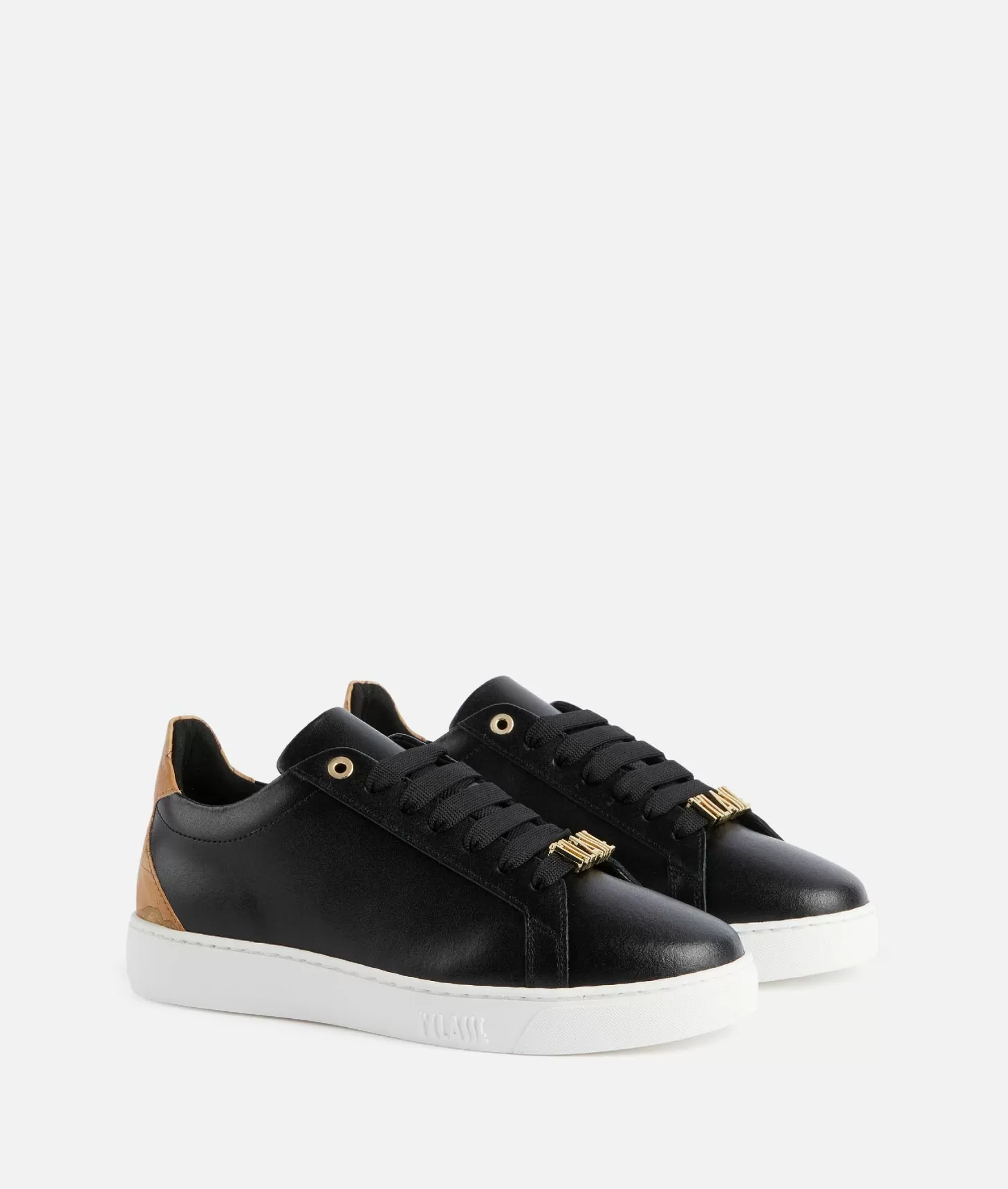 Alviero martini 1a classe Sneakers in pelle liscia con passalaccio 1ᴬ Classe Nere Offerta per la Festa della Mamma
