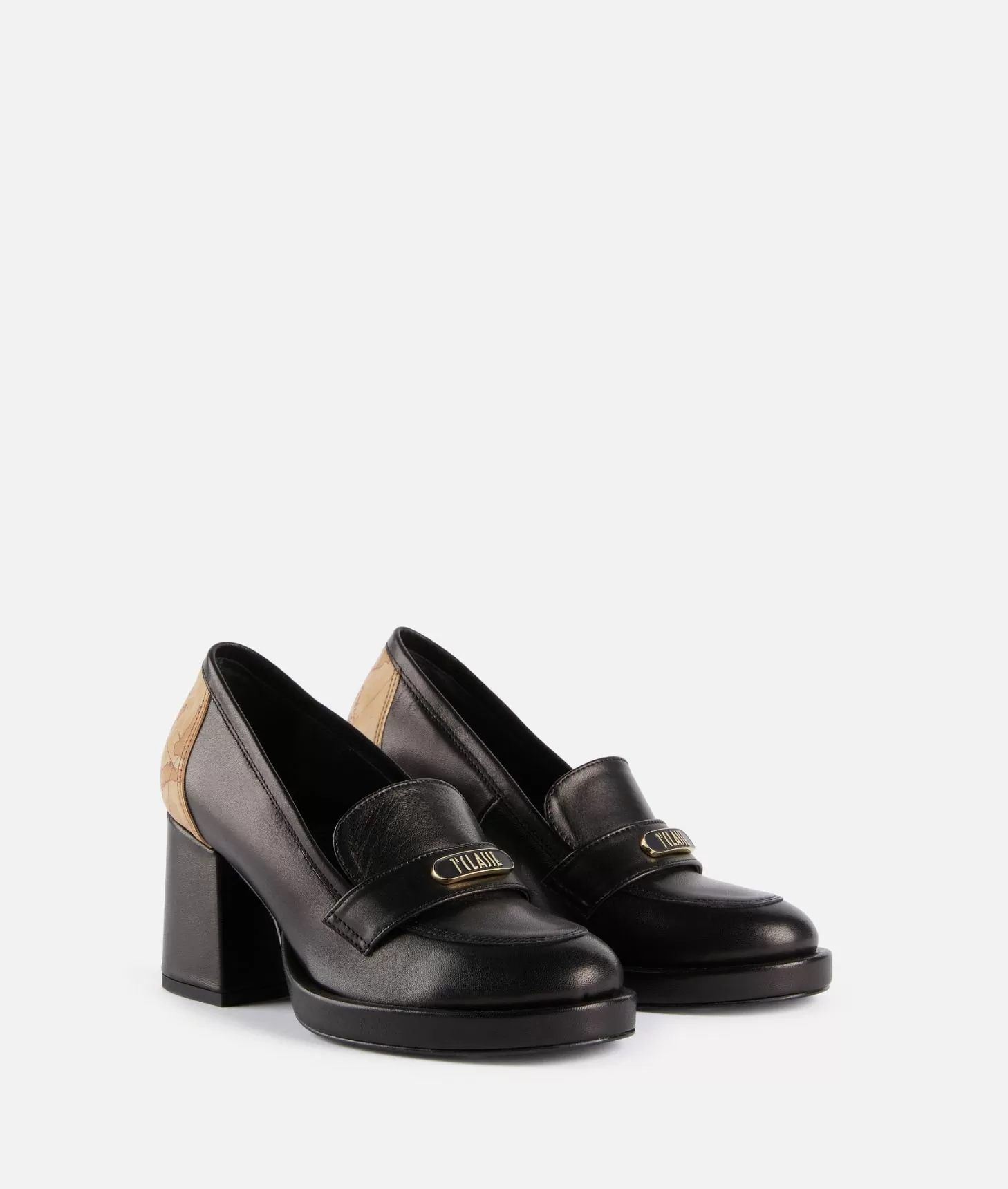 Alviero martini 1a classe Mocassini alti in nappa liscia con placchetta 1ᴬ Classe Neri Offerta Giorno del Papà