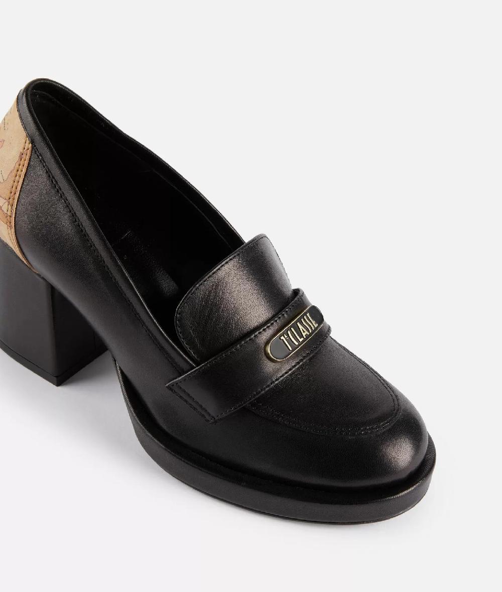 Alviero martini 1a classe Mocassini alti in nappa liscia con placchetta 1ᴬ Classe Neri Offerta Giorno del Papà
