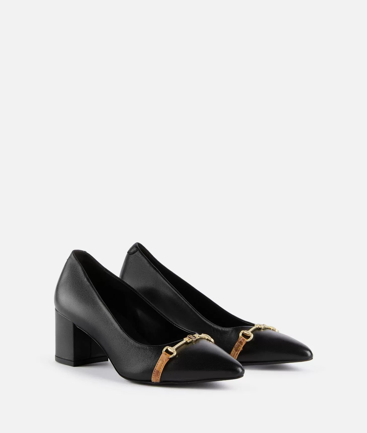 Alviero martini 1a classe Décolleté in pelle lucida con morsetto 1C Nere Offerta migliore