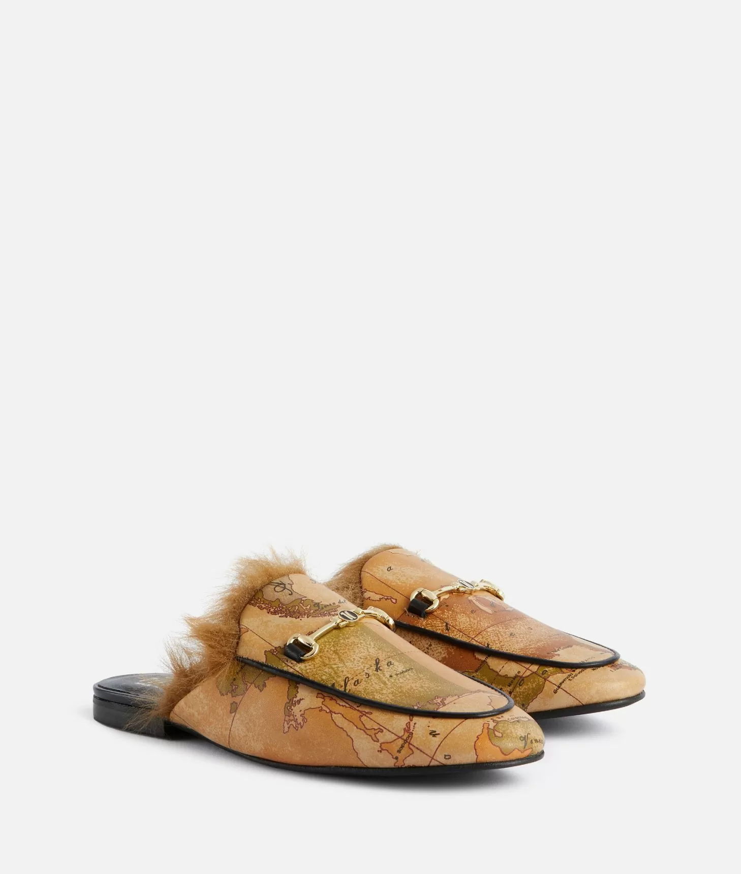 Alviero martini 1a classe Slipper con morsetto 1C in eco nappa stampa Geo Classic Offerte esclusive