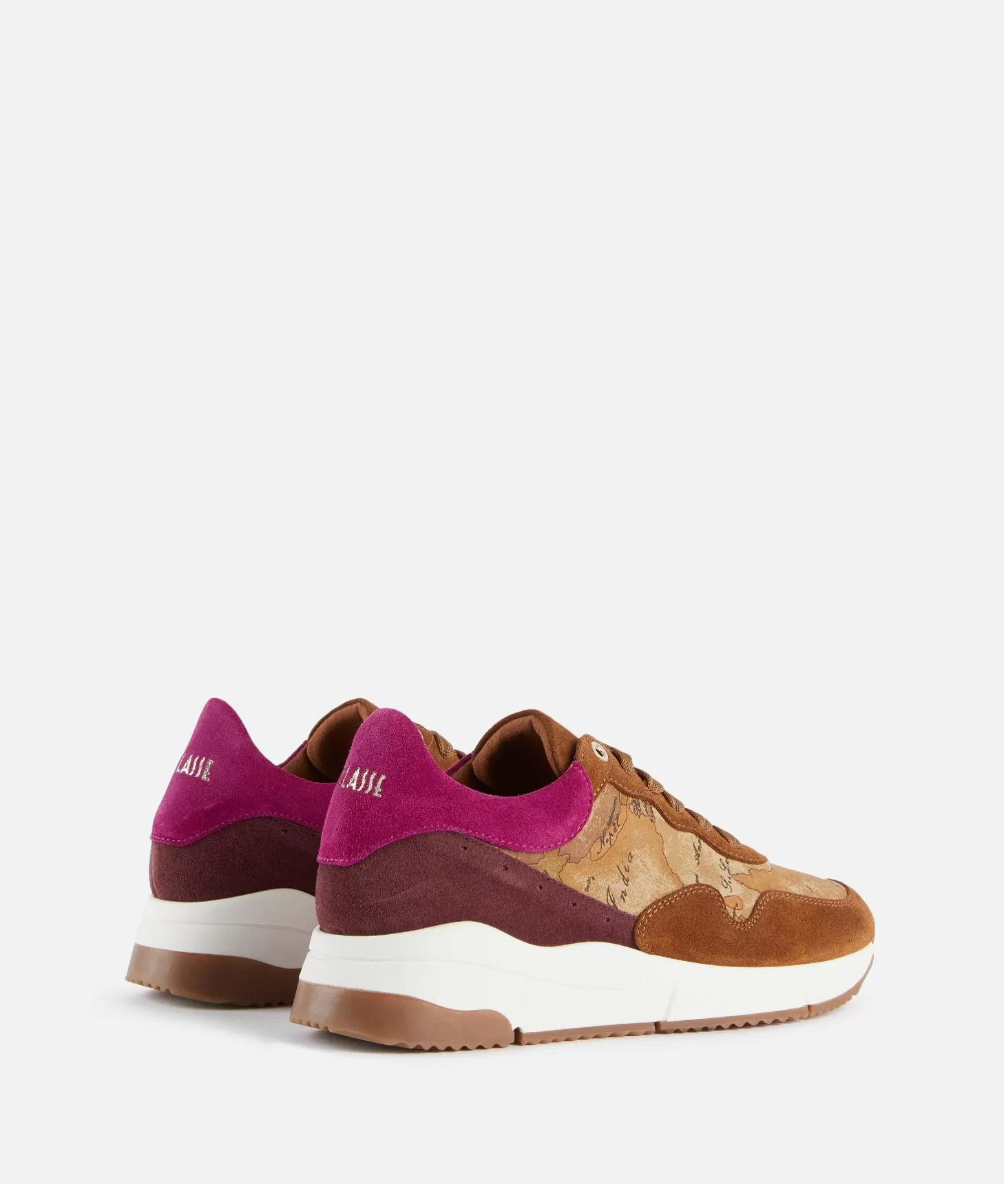 Alviero martini 1a classe Running in pelle scamosciata e tessuto nabuk Geo Classic Cuoio Fino al 60% di sconto