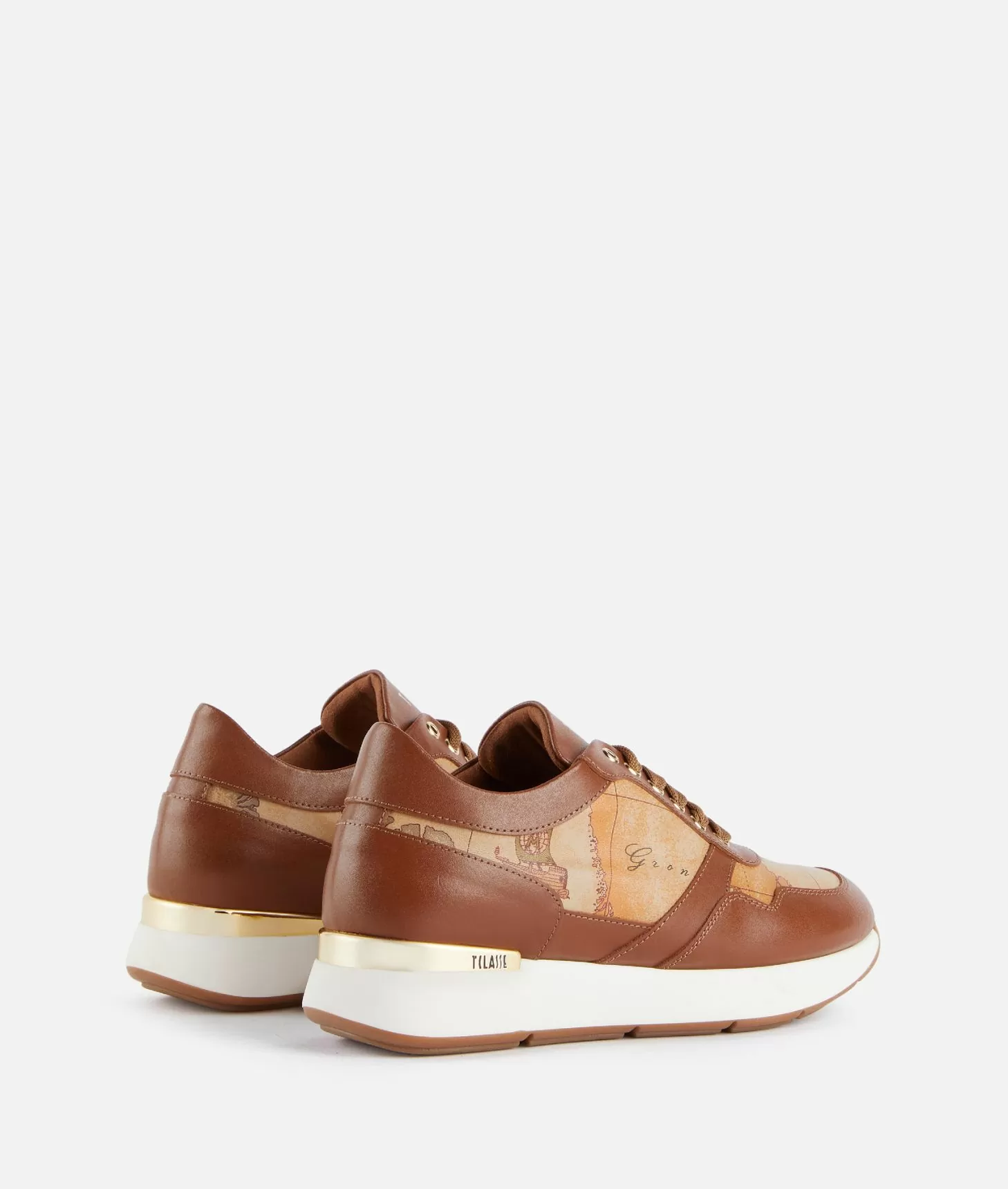 Alviero martini 1a classe Running in pelle liscia con dettagli Geo Classic Castagna Fino al 55% di sconto