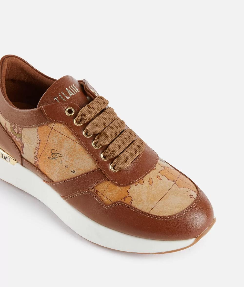 Alviero martini 1a classe Running in pelle liscia con dettagli Geo Classic Castagna Fino al 55% di sconto