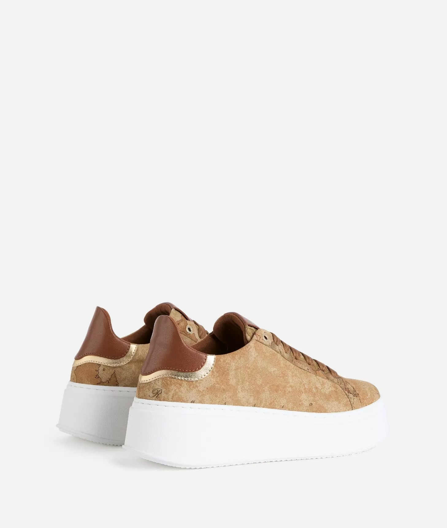 Alviero martini 1a classe Sneakers zeppate in tessuto nabuk stampa Geo Classic Trasporto libero internazionale