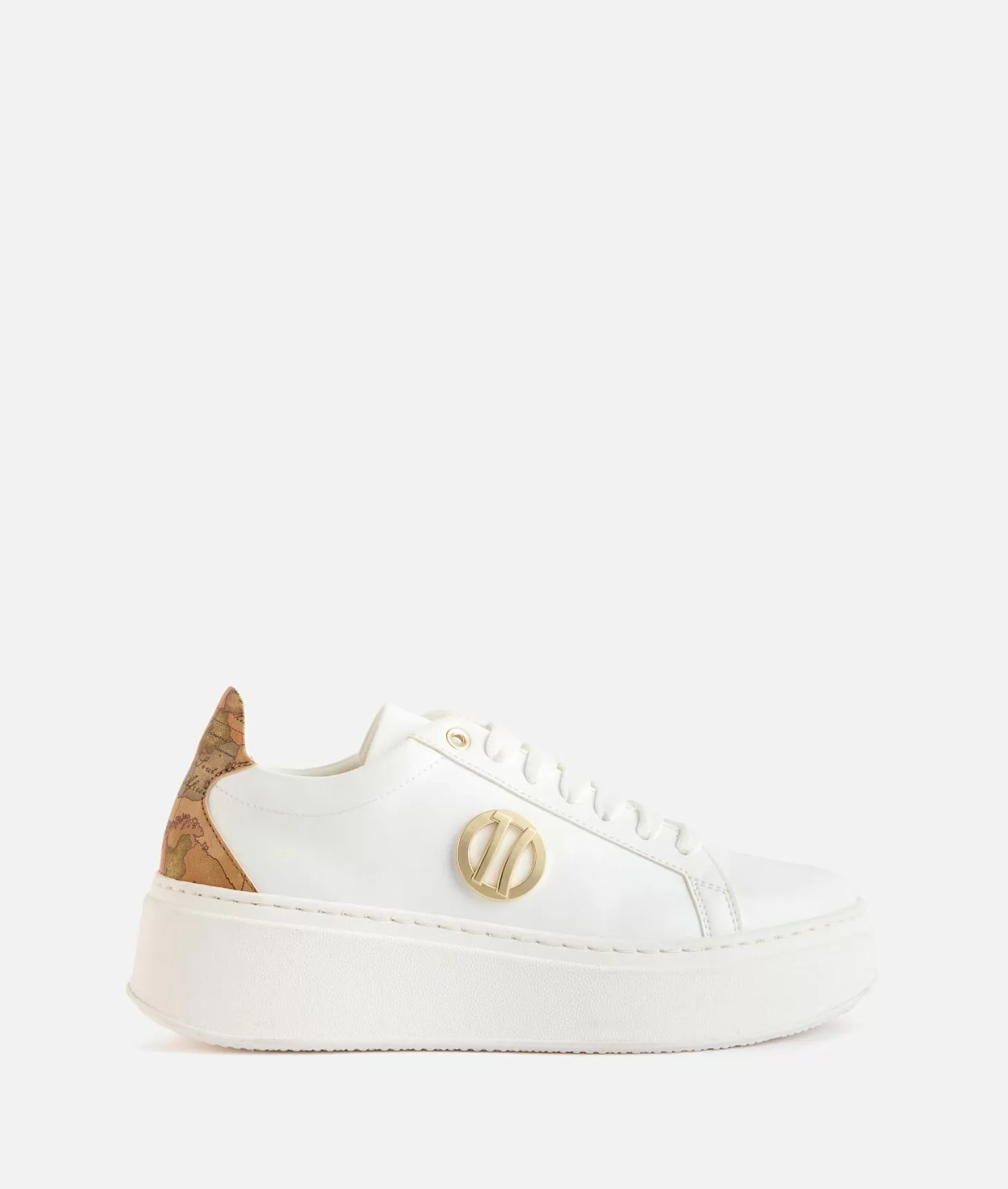 Alviero martini 1a classe Sneakers zeppate in eco nappa con dettaglio 1C Bianche