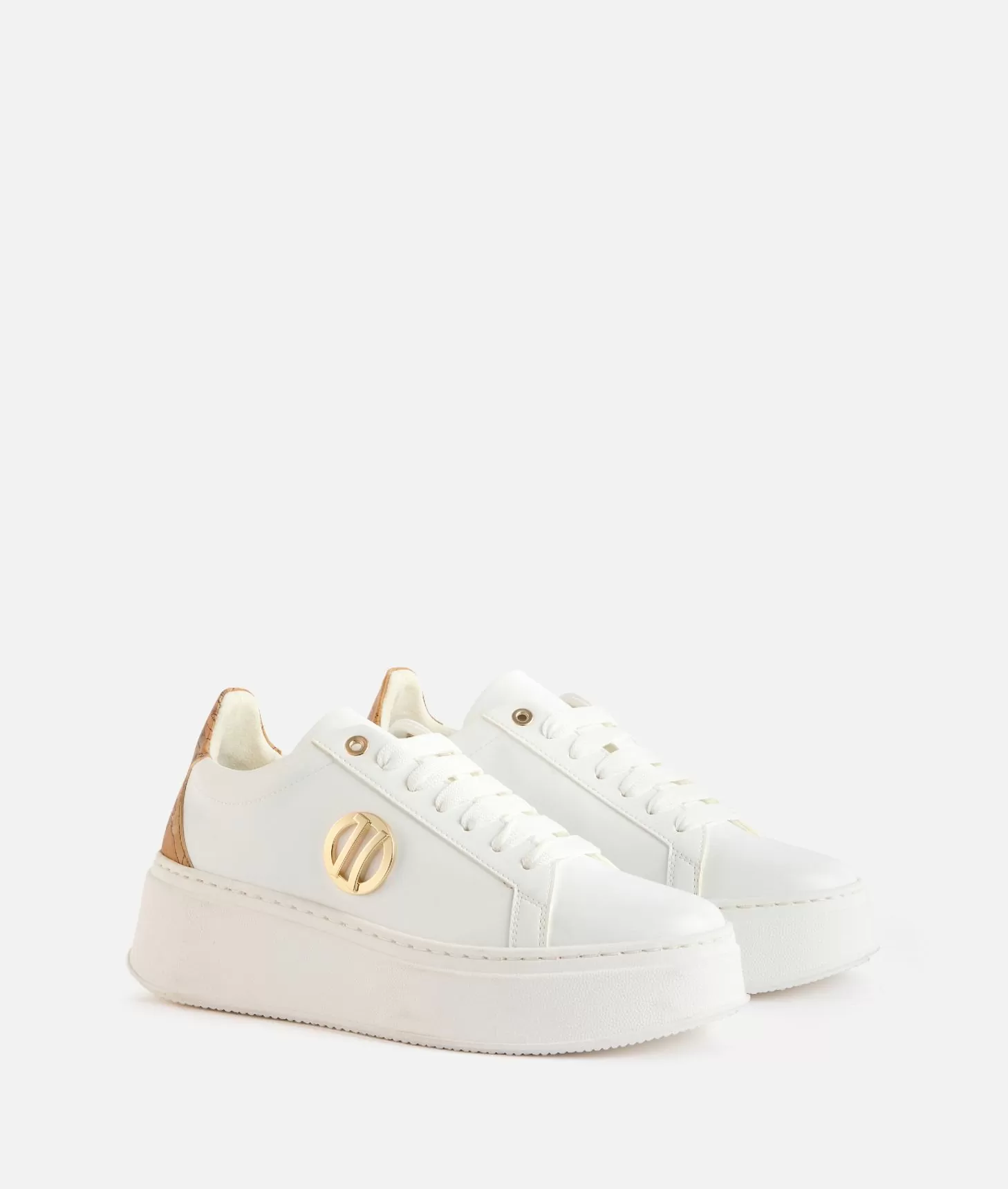 Alviero martini 1a classe Sneakers zeppate in eco nappa con dettaglio 1C Bianche Esporta salva