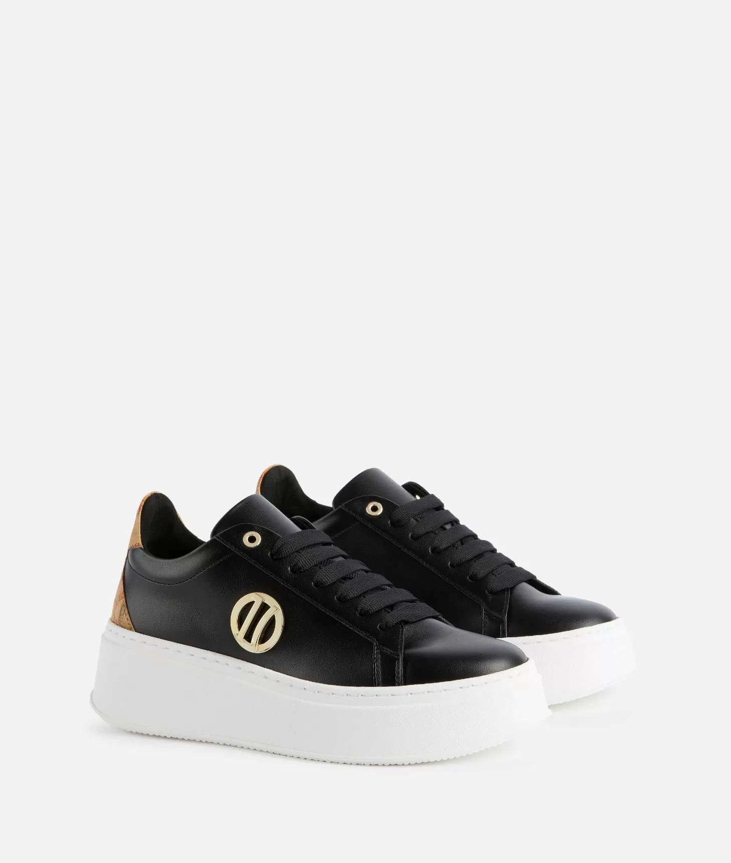 Alviero martini 1a classe Sneakers zeppate in eco nappa con dettaglio 1C Nere Black Friday Prezzi