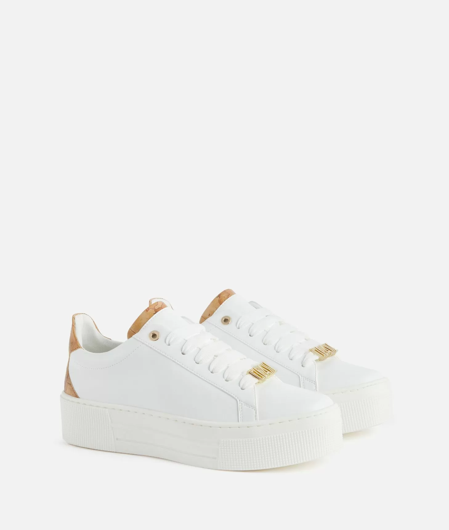 Alviero martini 1a classe Sneakers in eco nappa con passalaccio 1ᴬ Classe Bianche Duty-free