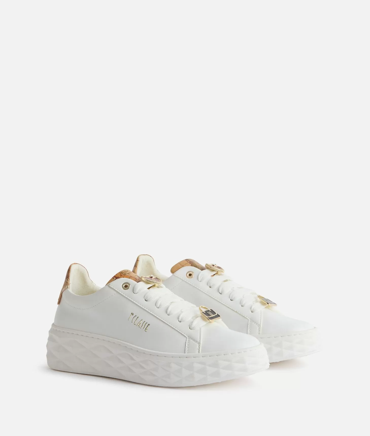 Alviero martini 1a classe Sneakers in eco nappa con passalacci Bianche 50% di sconto per tempo limitato