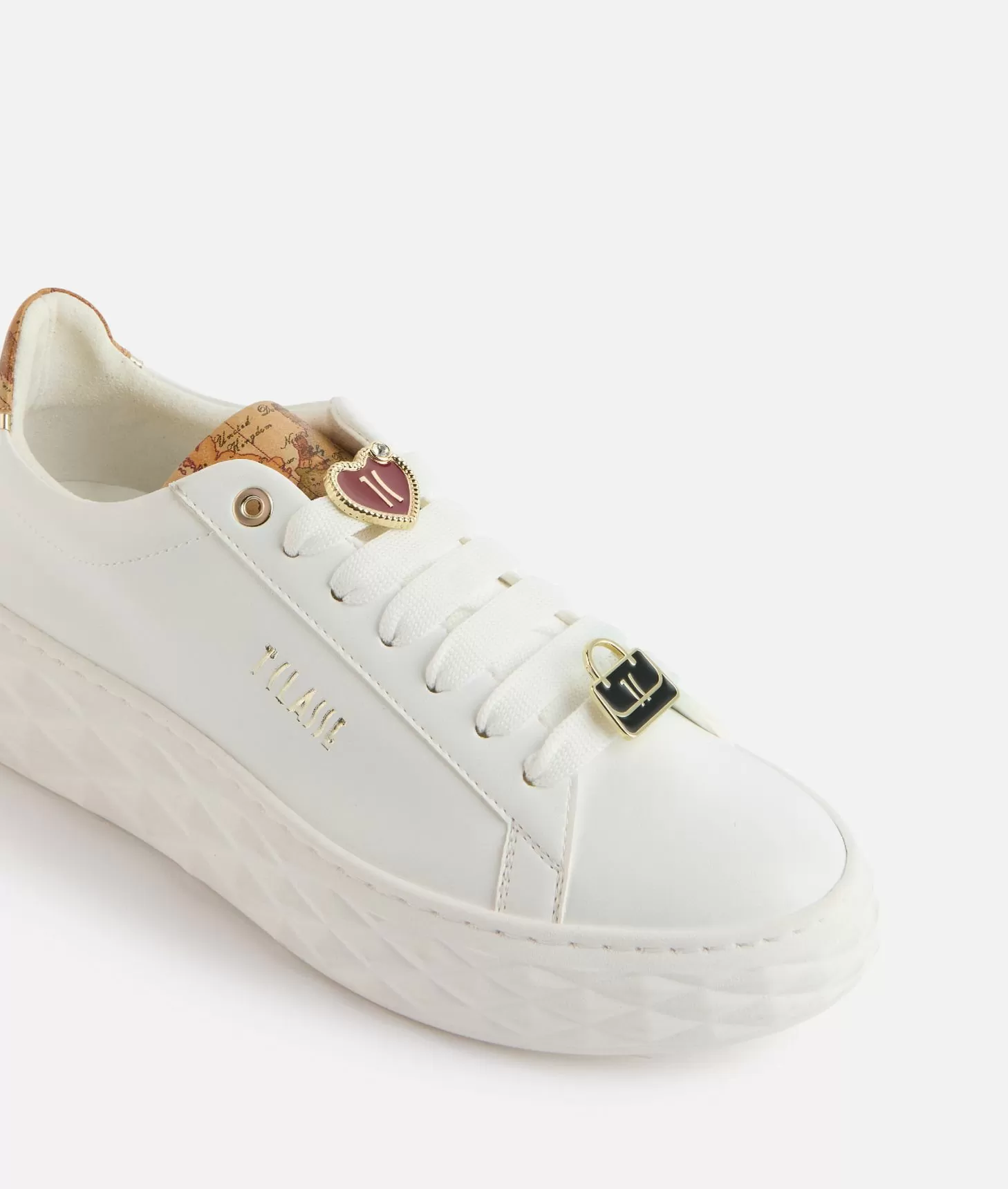 Alviero martini 1a classe Sneakers in eco nappa con passalacci Bianche 50% di sconto per tempo limitato