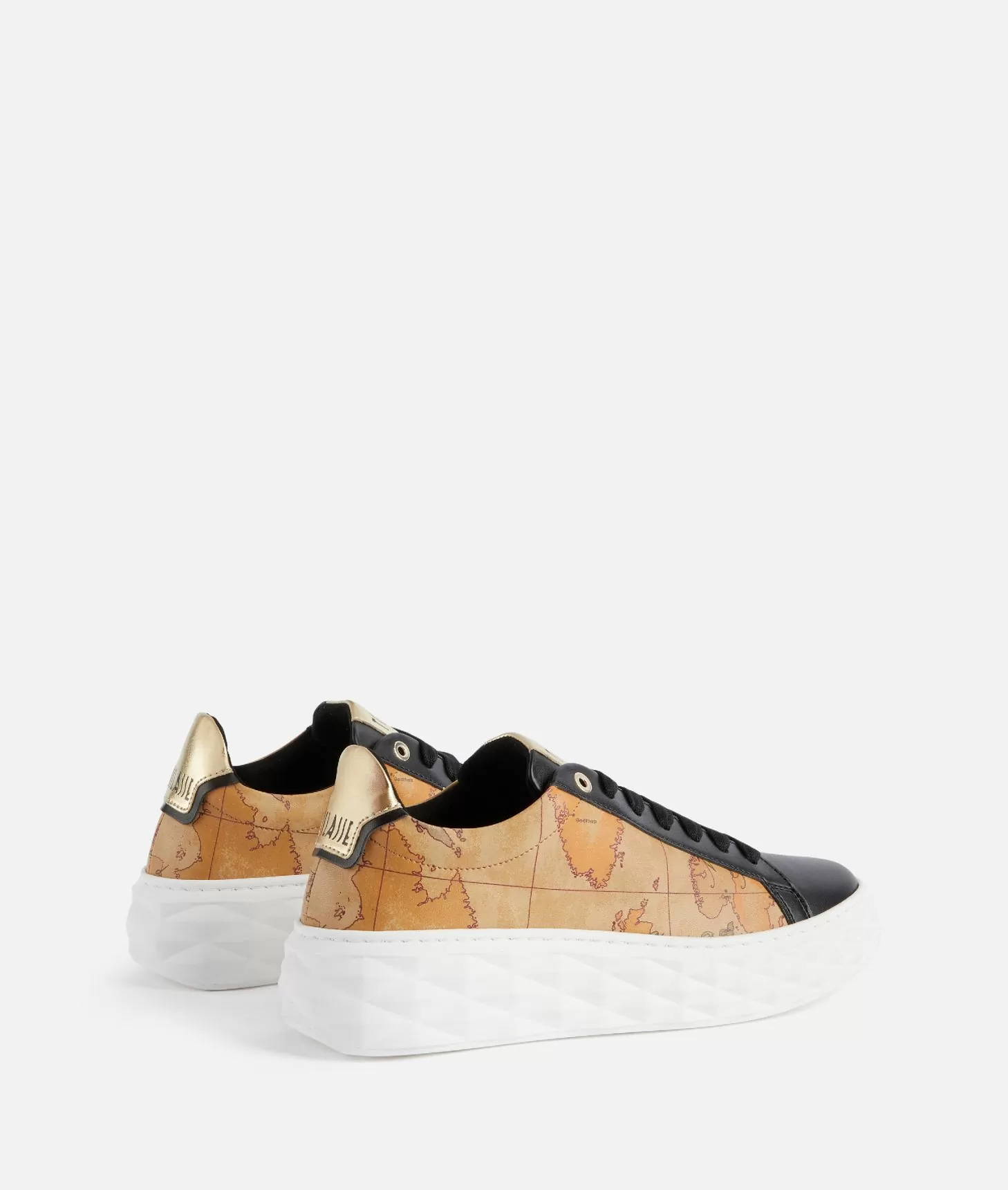 Alviero martini 1a classe Sneakers in eco nappa con lati Geo Classic Nere Italy