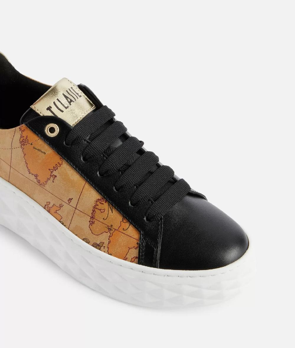 Alviero martini 1a classe Sneakers in eco nappa con lati Geo Classic Nere Italy