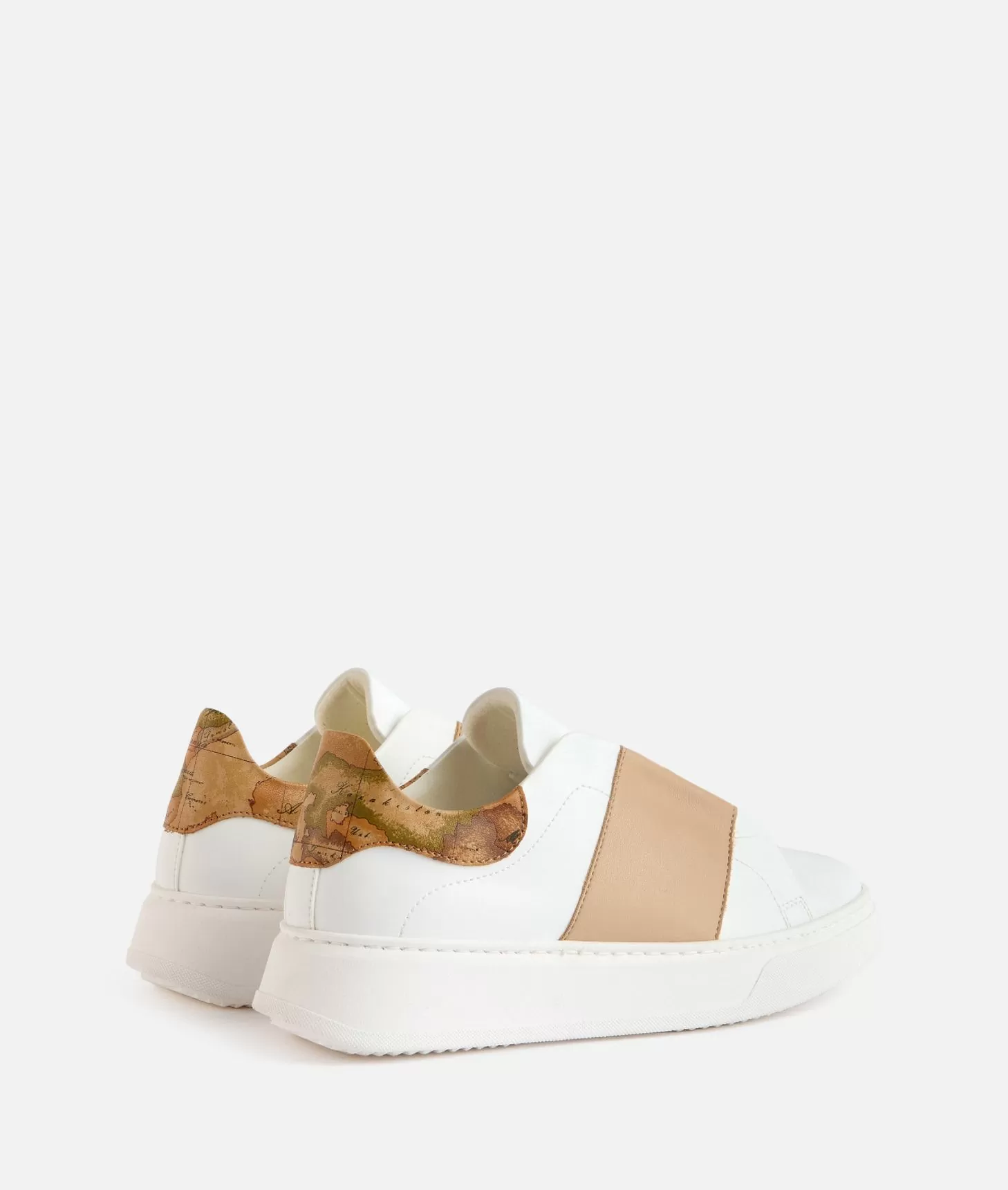Alviero martini 1a classe Sneakers in eco nappa con logo 1C strass Bianche Italia