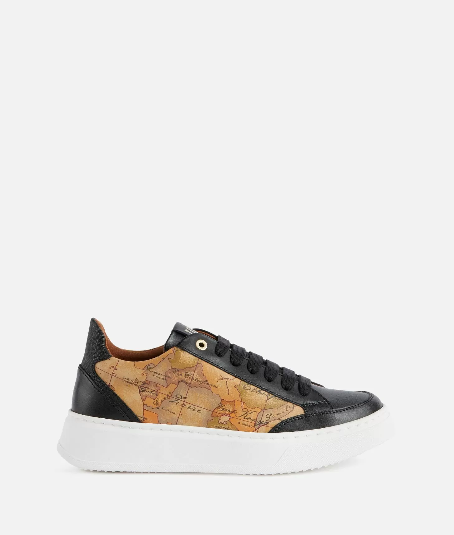 Alviero martini 1a classe Sneakers in pelle liscia con inserti Geo Classic e Saffiano Nere