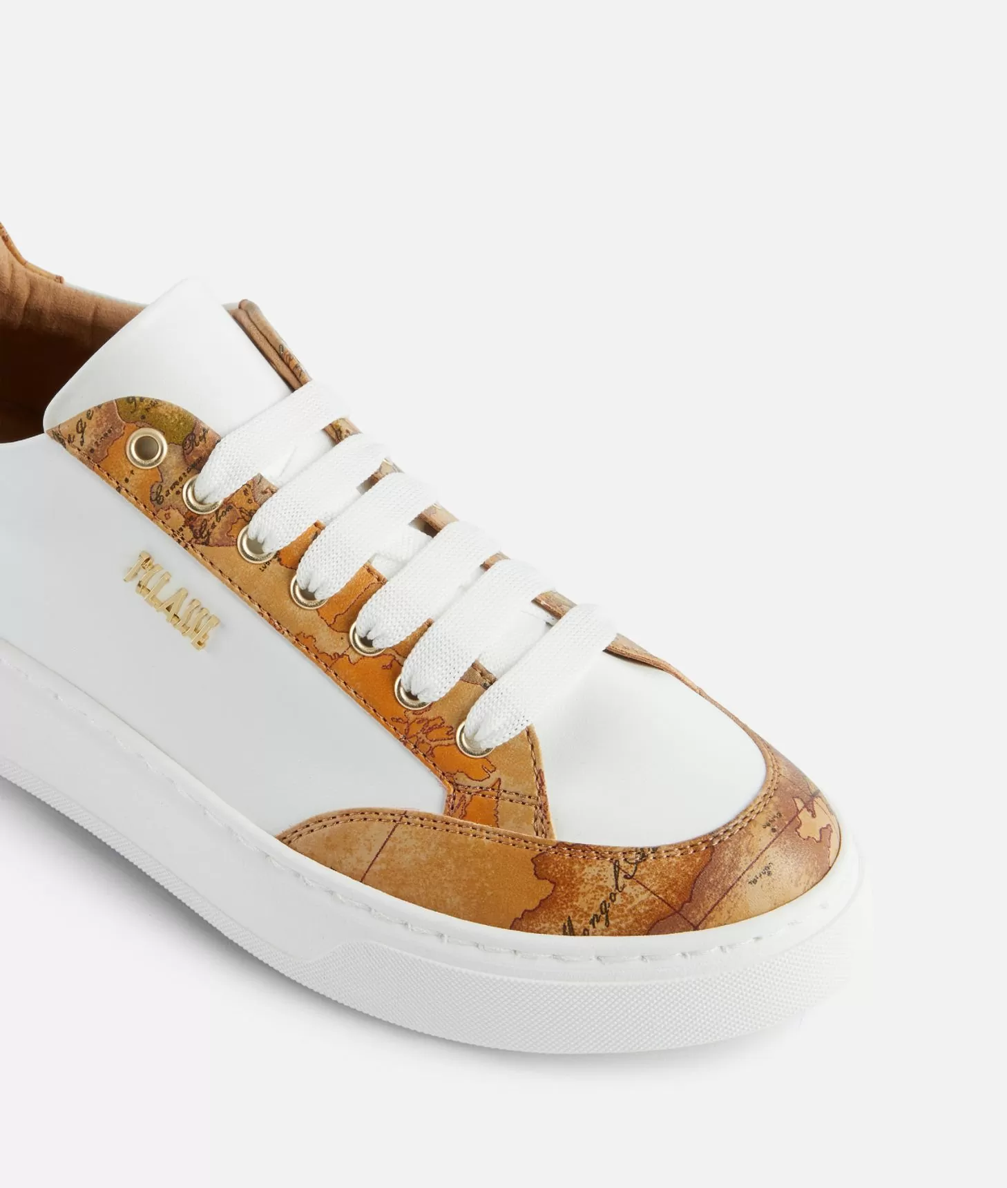 Alviero martini 1a classe Sneakers in eco nappa con dettagli Geo Classic Bianche Promozione