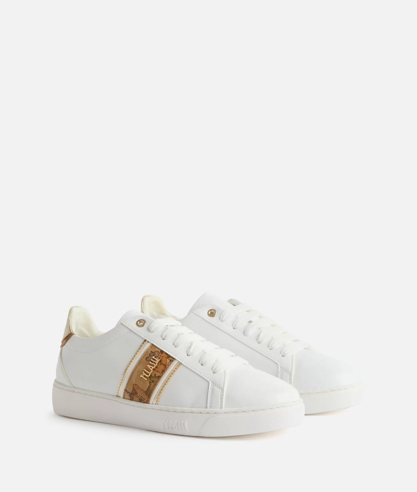 Alviero martini 1a classe Sneakers in eco nappa con banda Geo Classic Bianche Spedizione Gratuita