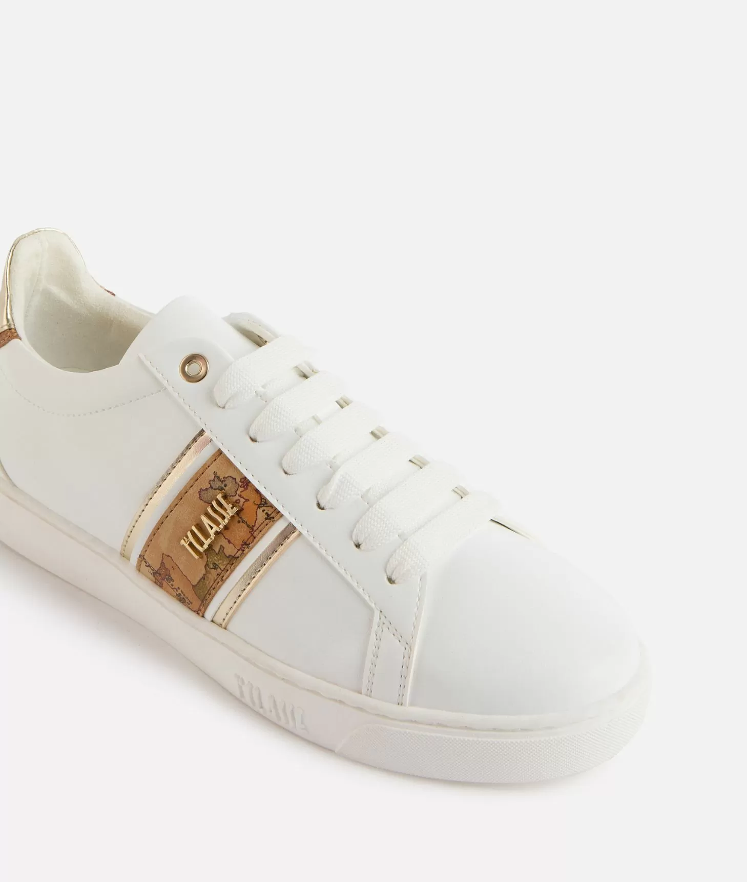 Alviero martini 1a classe Sneakers in eco nappa con banda Geo Classic Bianche Spedizione Gratuita