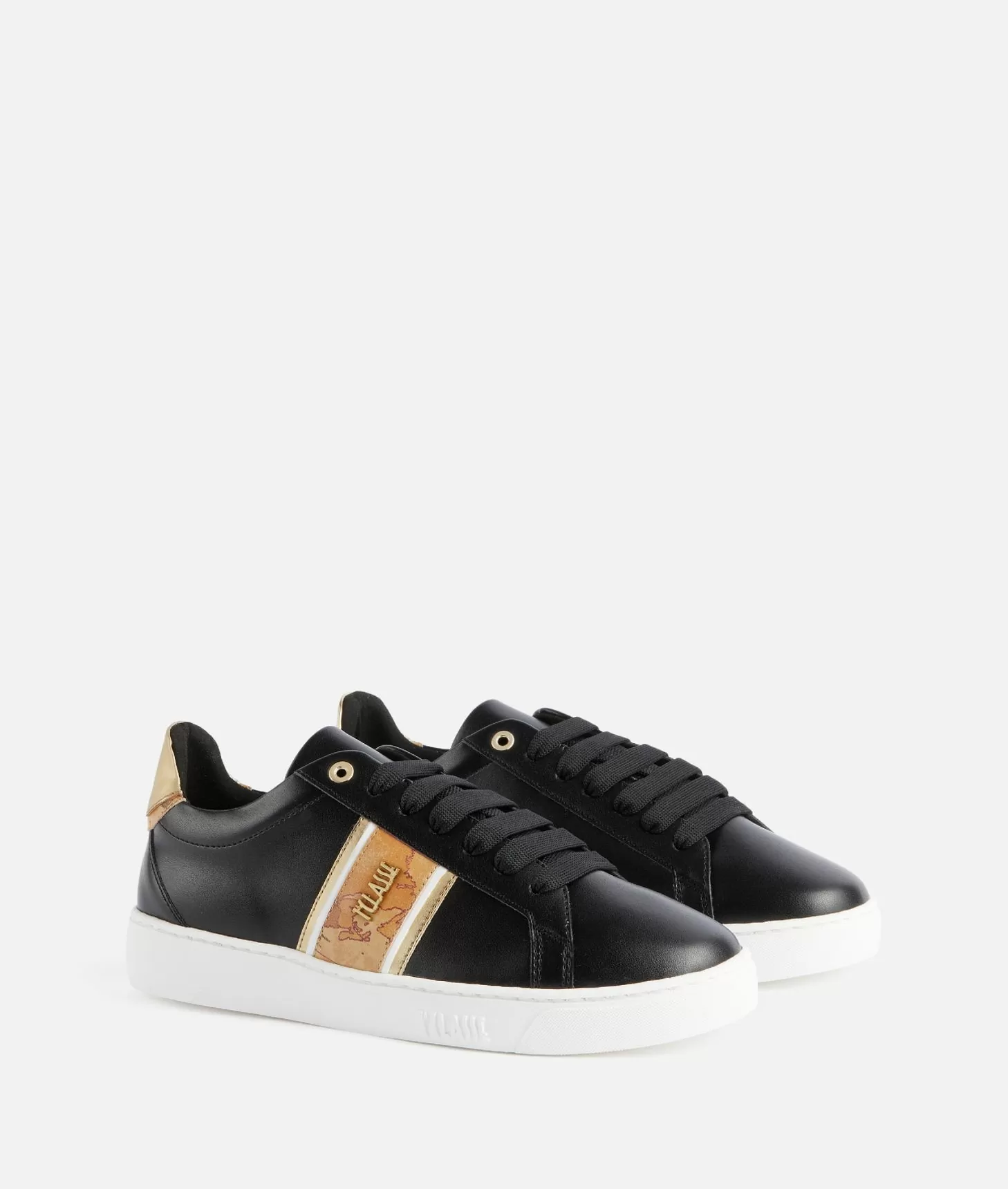 Alviero martini 1a classe Sneakers in eco nappa con banda Geo Classic Nere Pezzi Unici