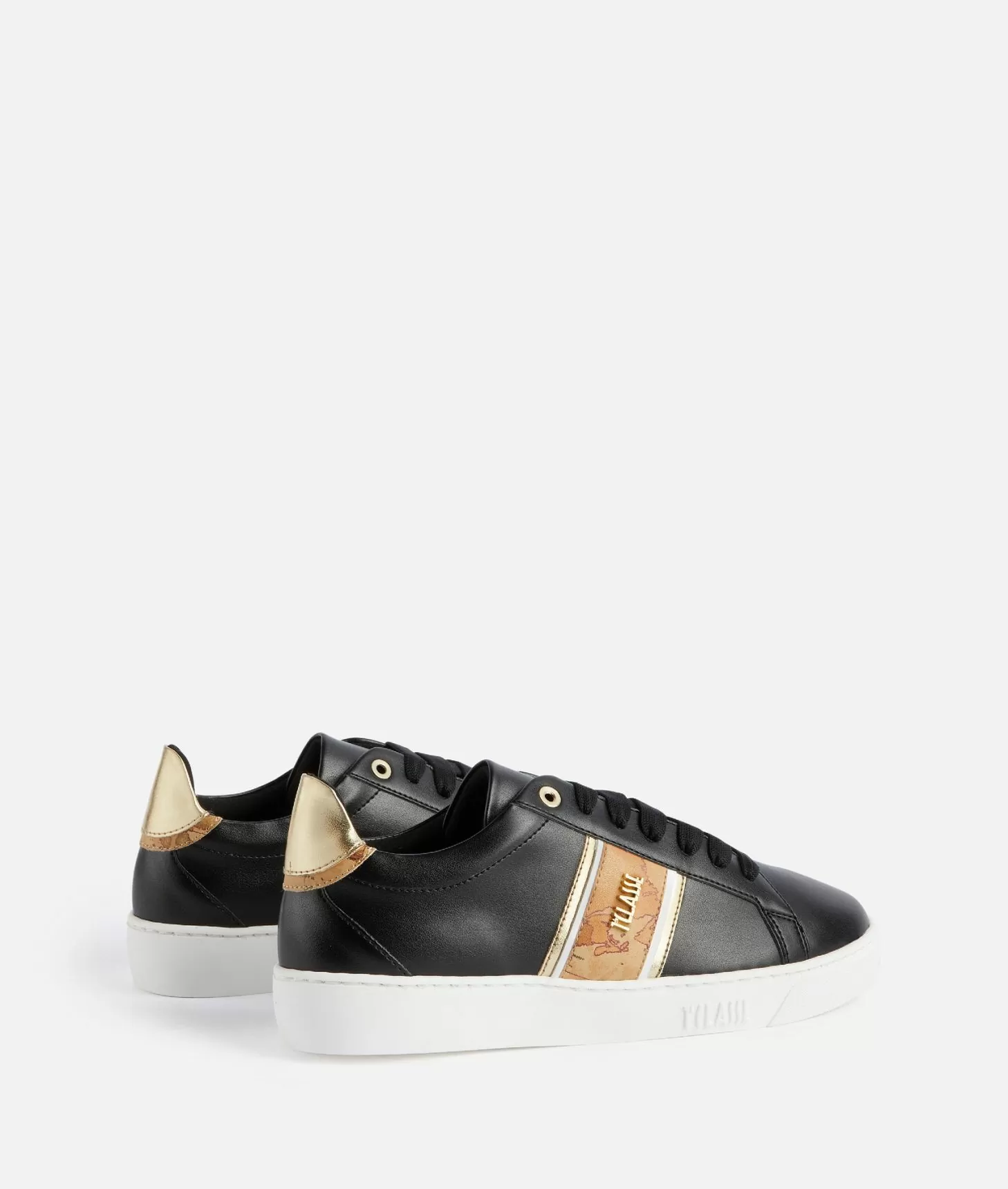 Alviero martini 1a classe Sneakers in eco nappa con banda Geo Classic Nere Pezzi Unici
