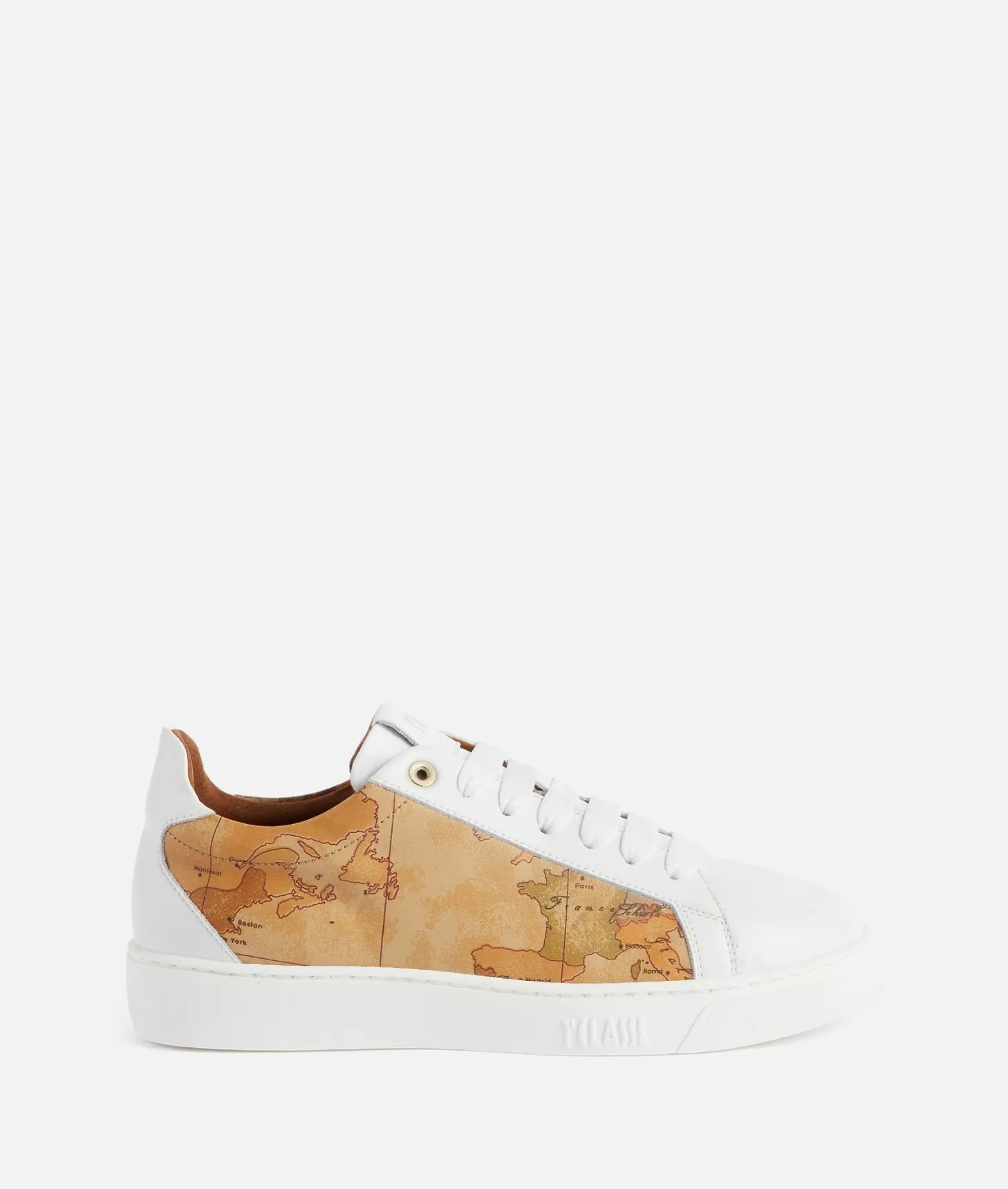 Alviero martini 1a classe Sneakers in pelle liscia ed eco nappa Geo Classic Bianche