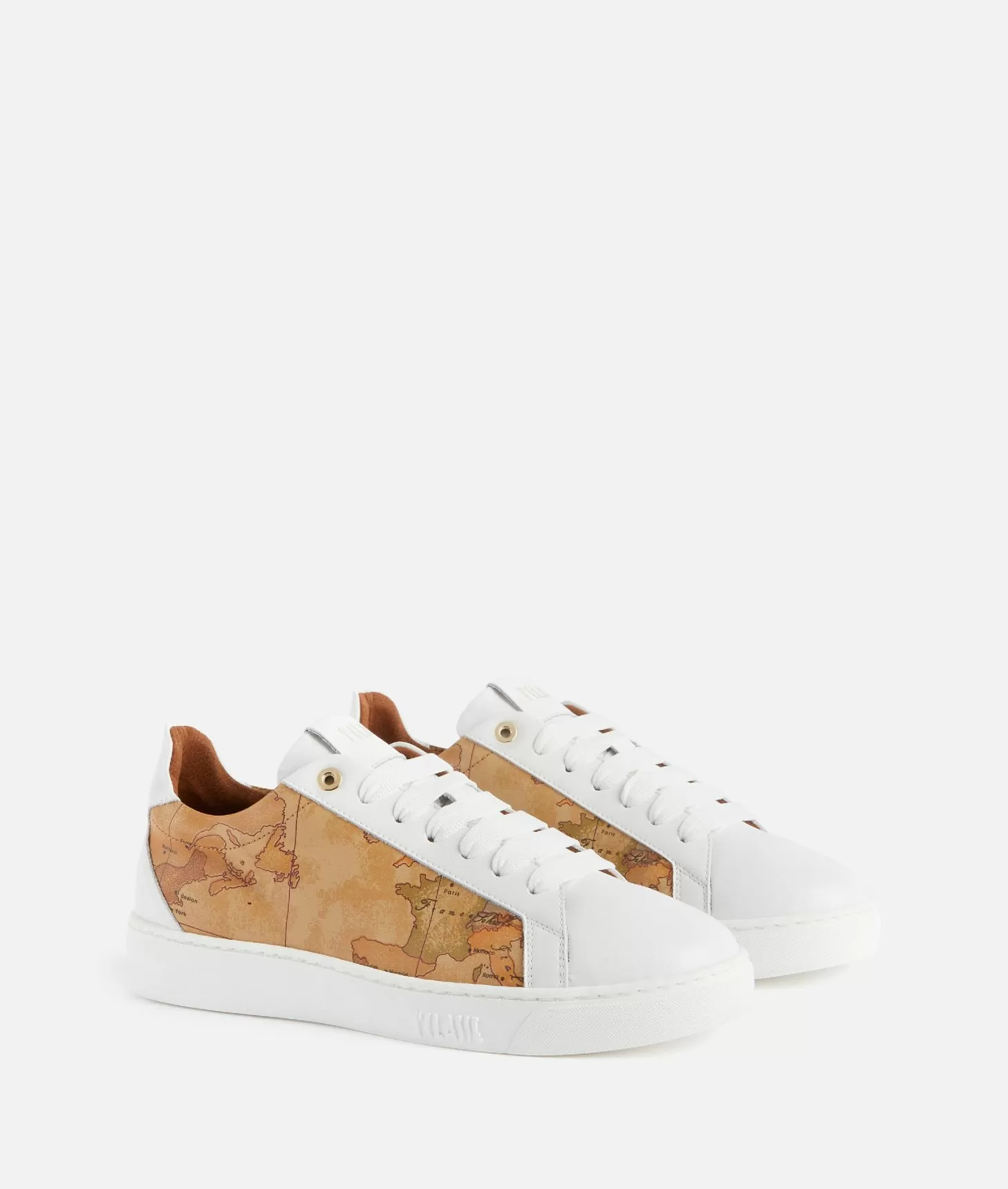 Alviero martini 1a classe Sneakers in pelle liscia ed eco nappa Geo Classic Bianche Soddisfazione Garantita