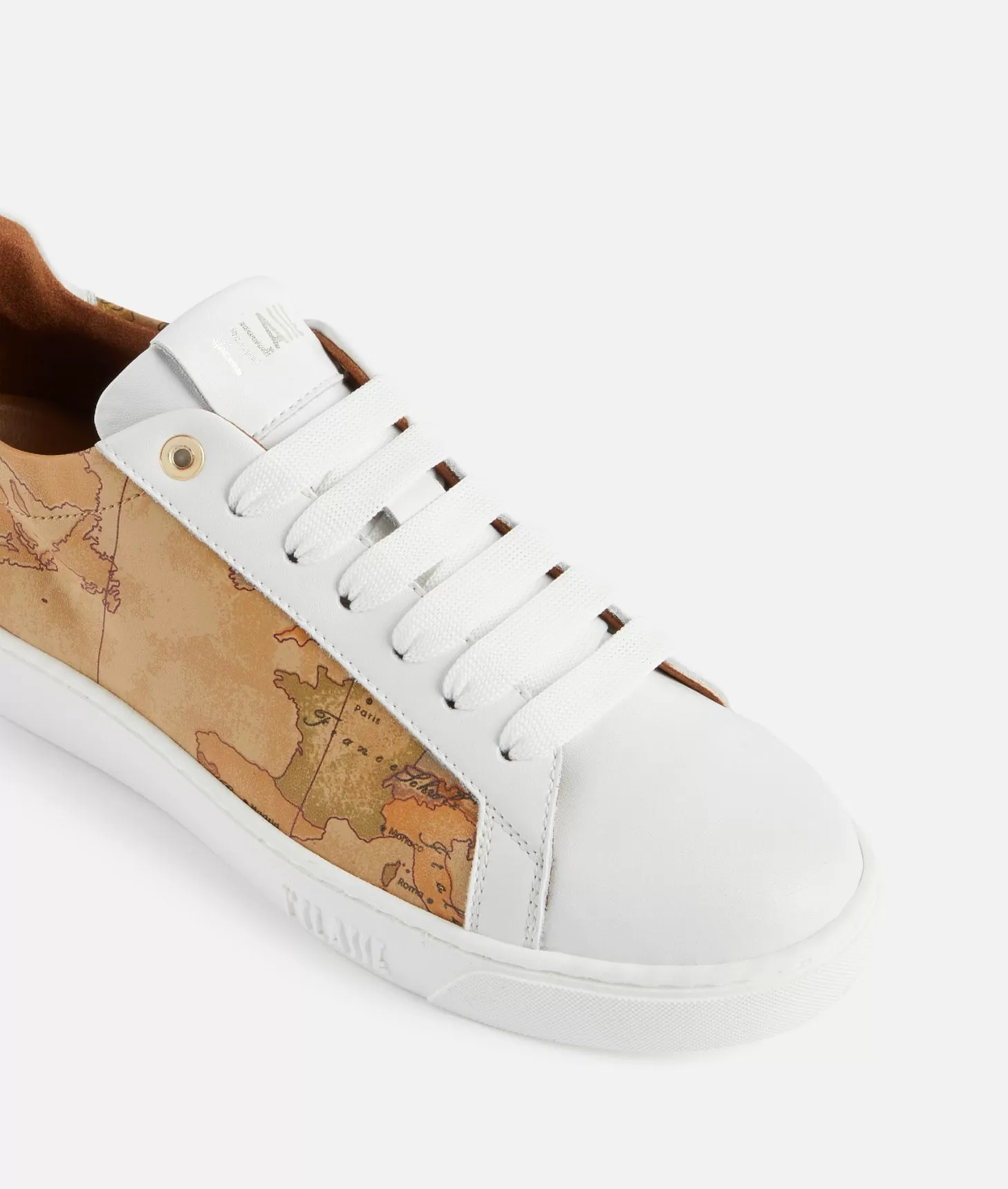 Alviero martini 1a classe Sneakers in pelle liscia ed eco nappa Geo Classic Bianche Soddisfazione Garantita