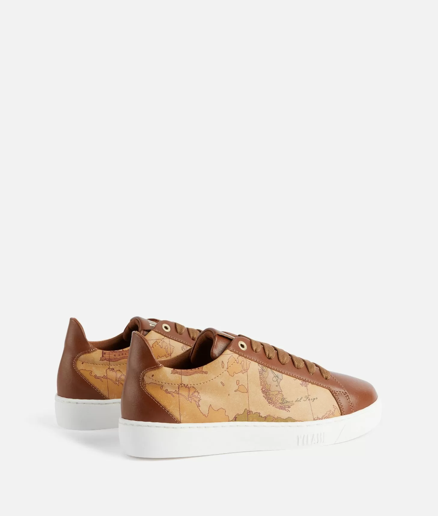 Alviero martini 1a classe Sneakers in pelle liscia ed eco nappa Geo Classic Castagna Qualità Garantita