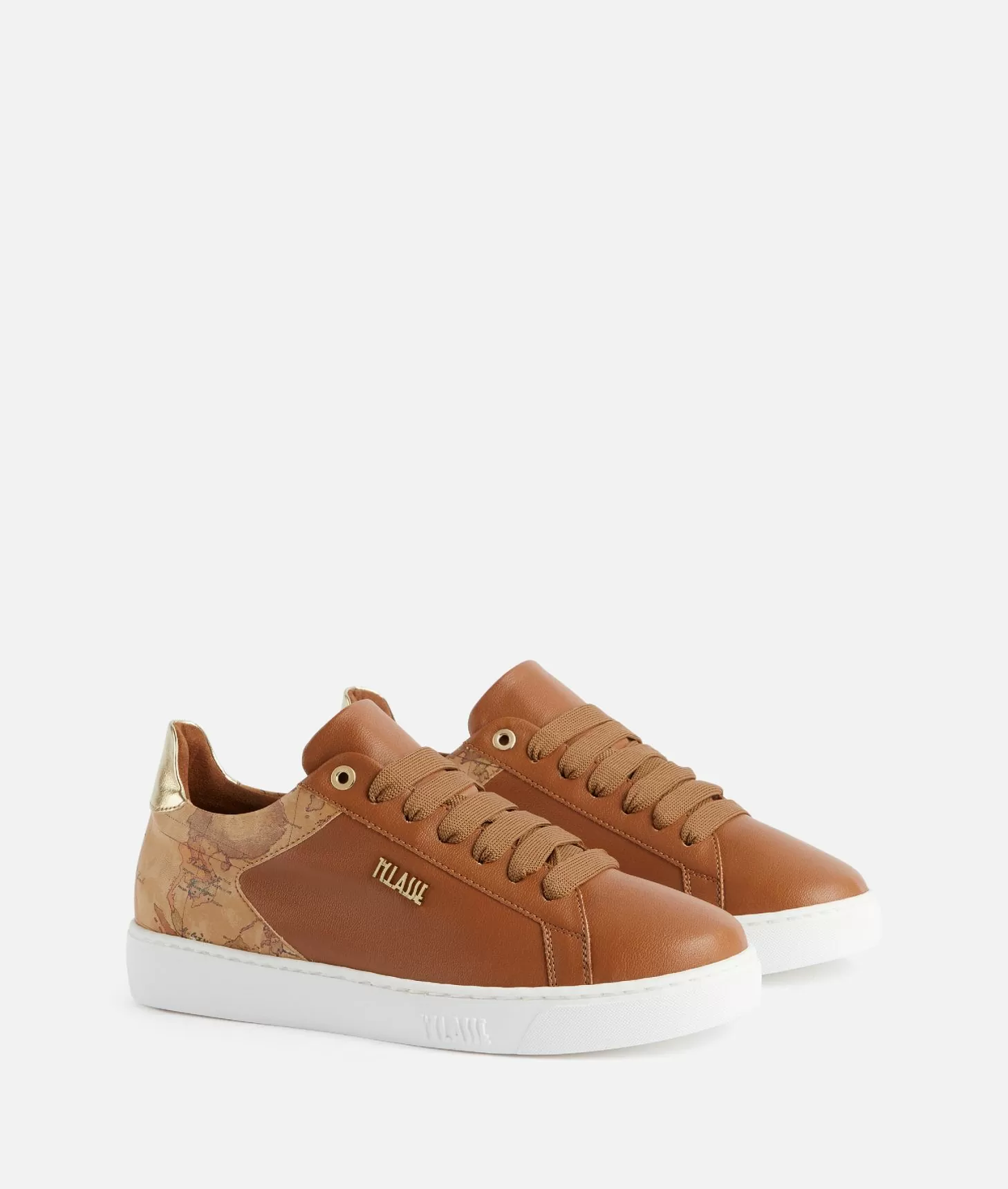 Alviero martini 1a classe Sneakers in eco nappa con logo 1ᴬ Classe Castagna Consegna Veloce