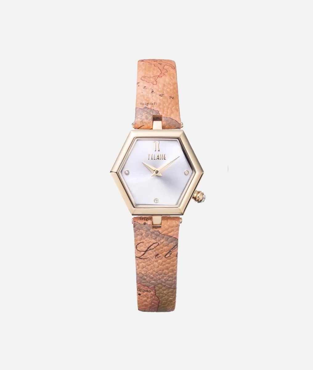 Alviero martini 1a classe Salina orologio con cinturino in pelle stampa Geo Classic